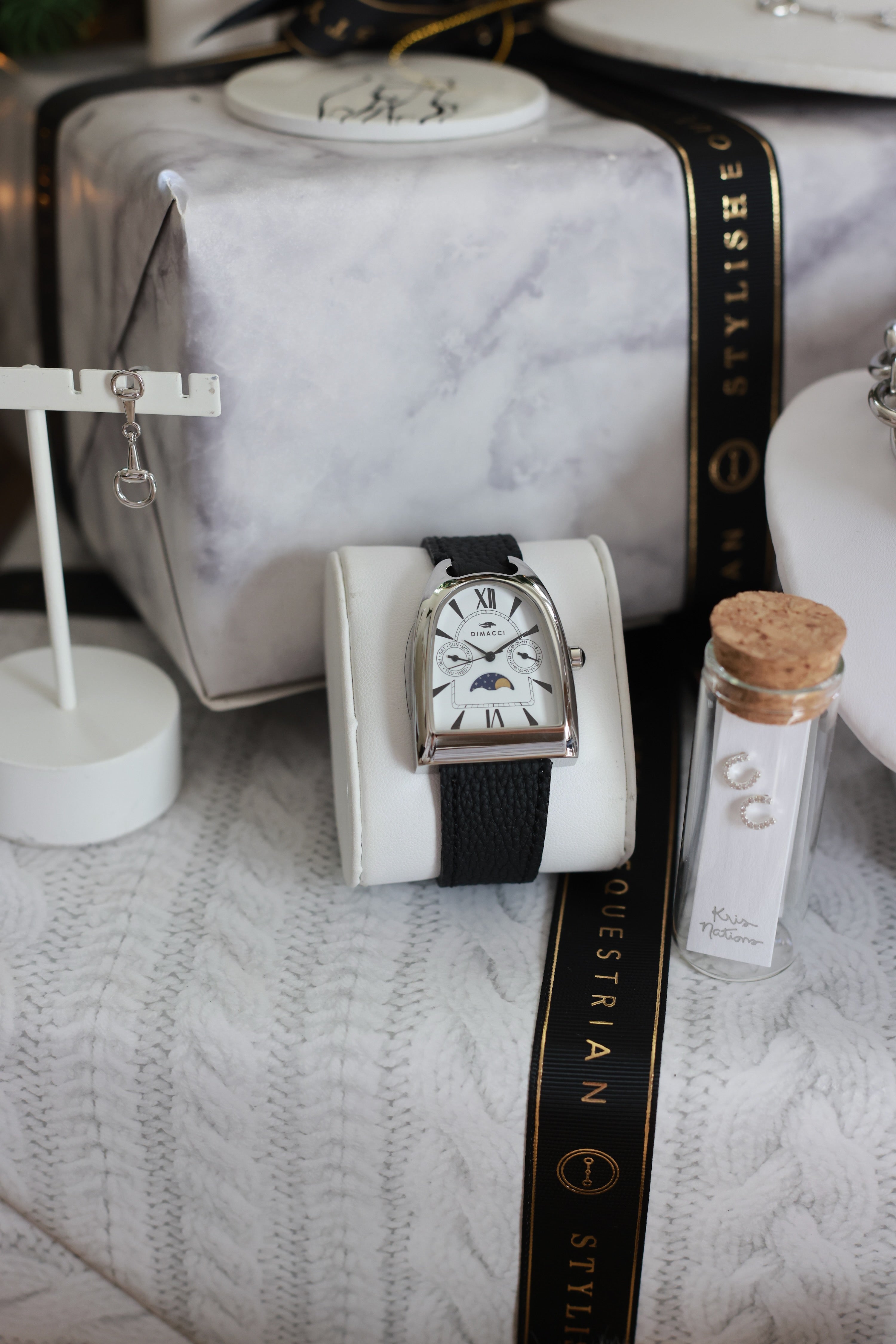 dimacci stylish equestrian deauville stirrup boyfriend watch