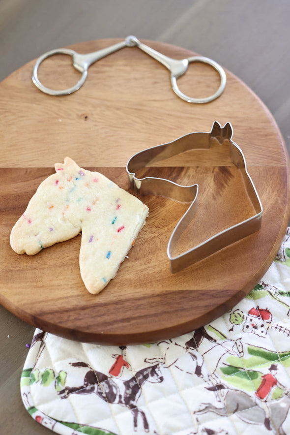 stylish equestrian horse head cookie cutter