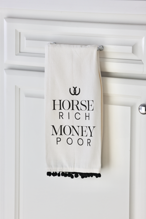 wildwood landing horse rich money poor pom hand towel