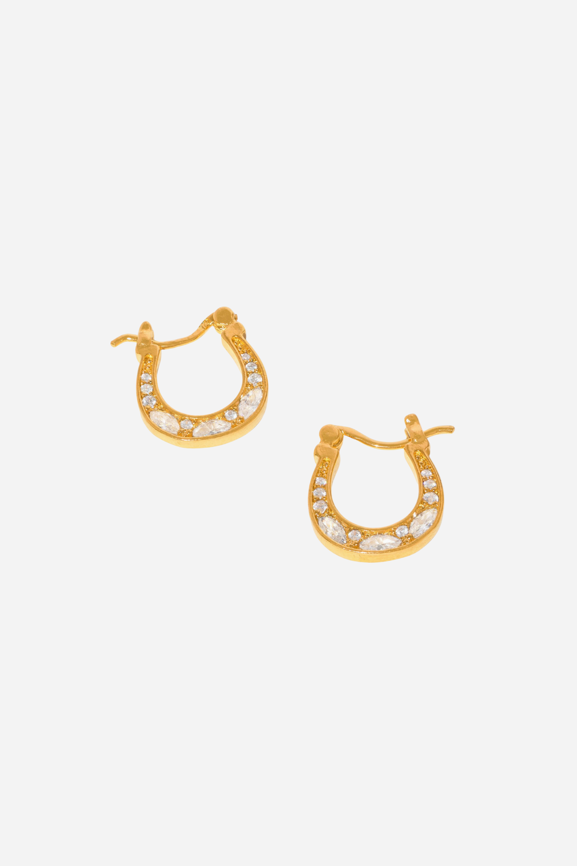 Sandi Horseshoe Hoop Earrings - Gold