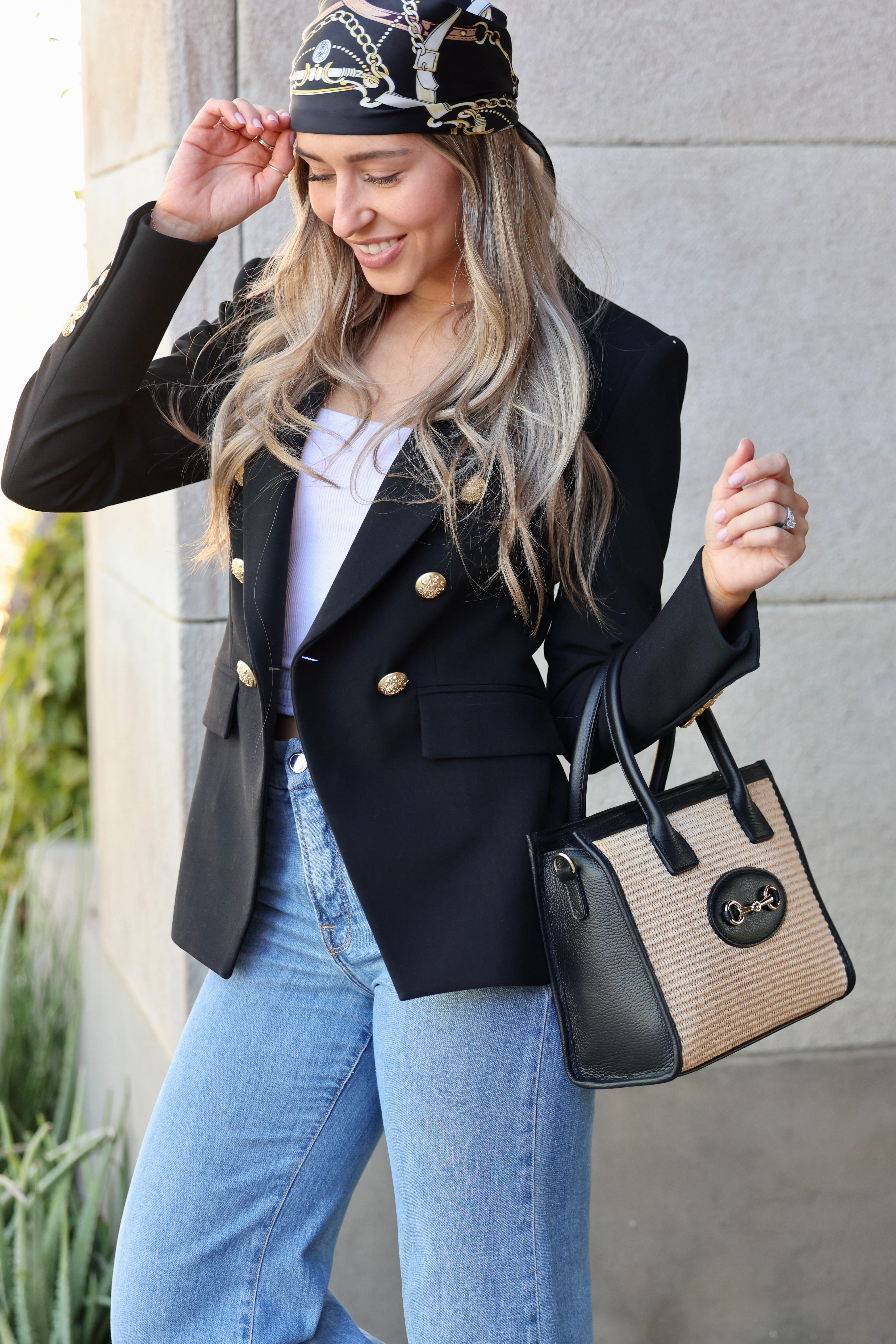 Satin square scarf featuring horse bit pattern and border detail, equestrian-inspired design. equestrian scarf, horse print scarf, horse bit scarf, horse motif scarf, equestrian accessory, horse girl scarf