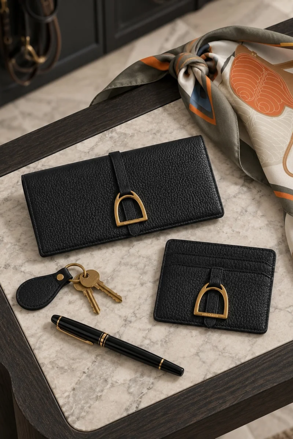 Jade Stirrup Leather Card Holder