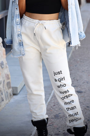 CMC Stylish Equestrian Just A Girl Sweatpants
