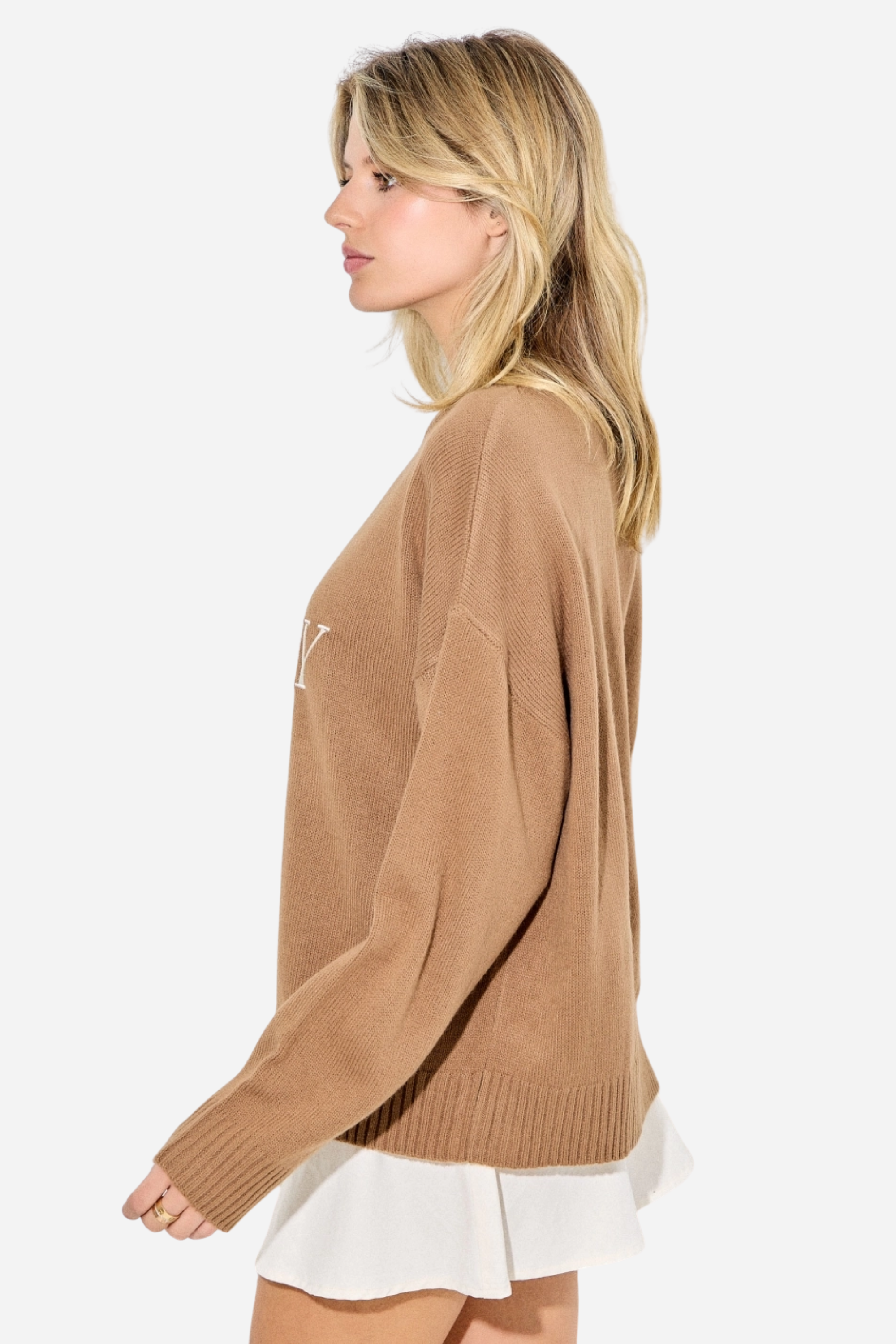 Kiss Me Cowboy Embroidered Sweater