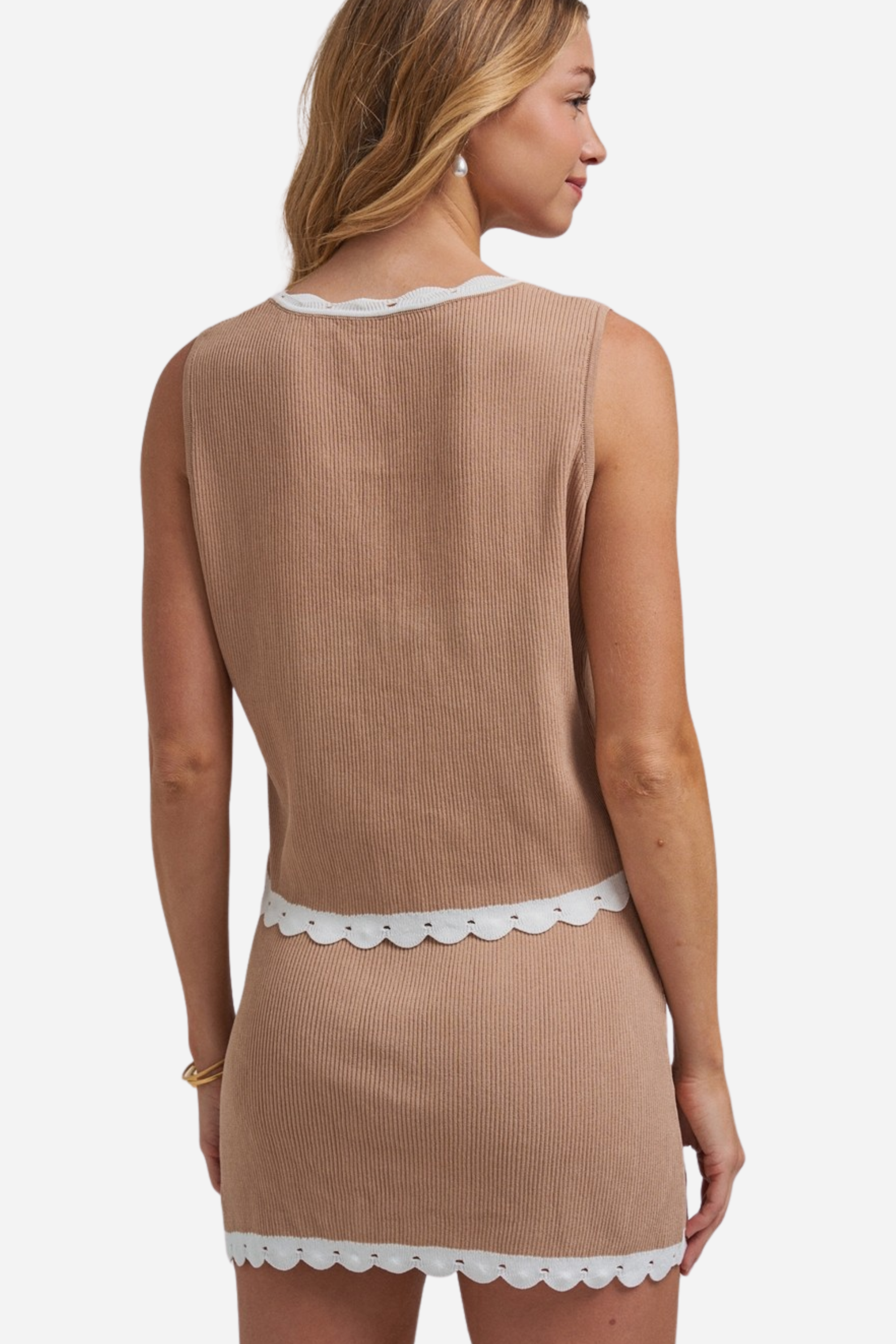 Khlo Embroidered Tie-Front Vest