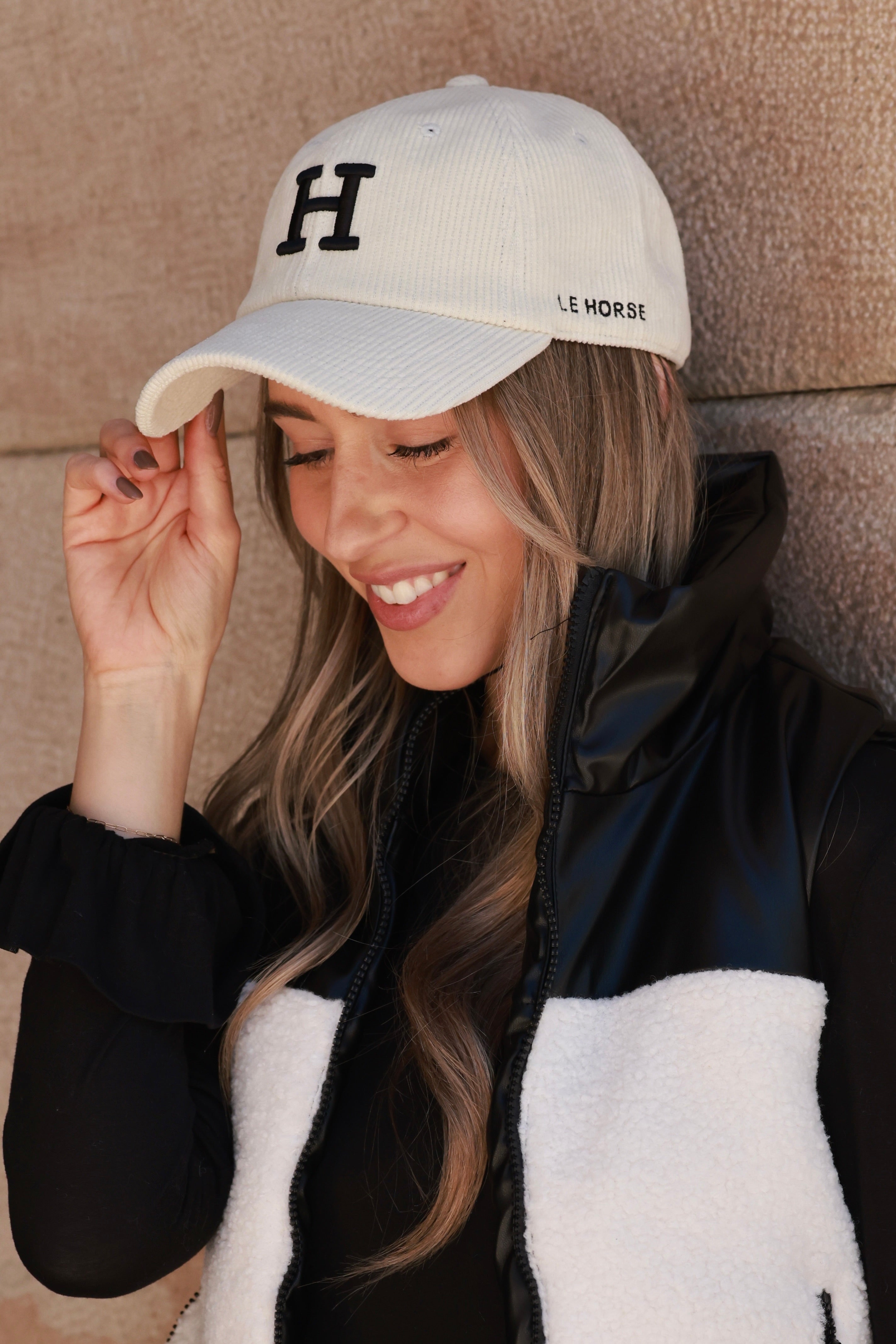 k bethos stylish equestrian le horse corduroy cap