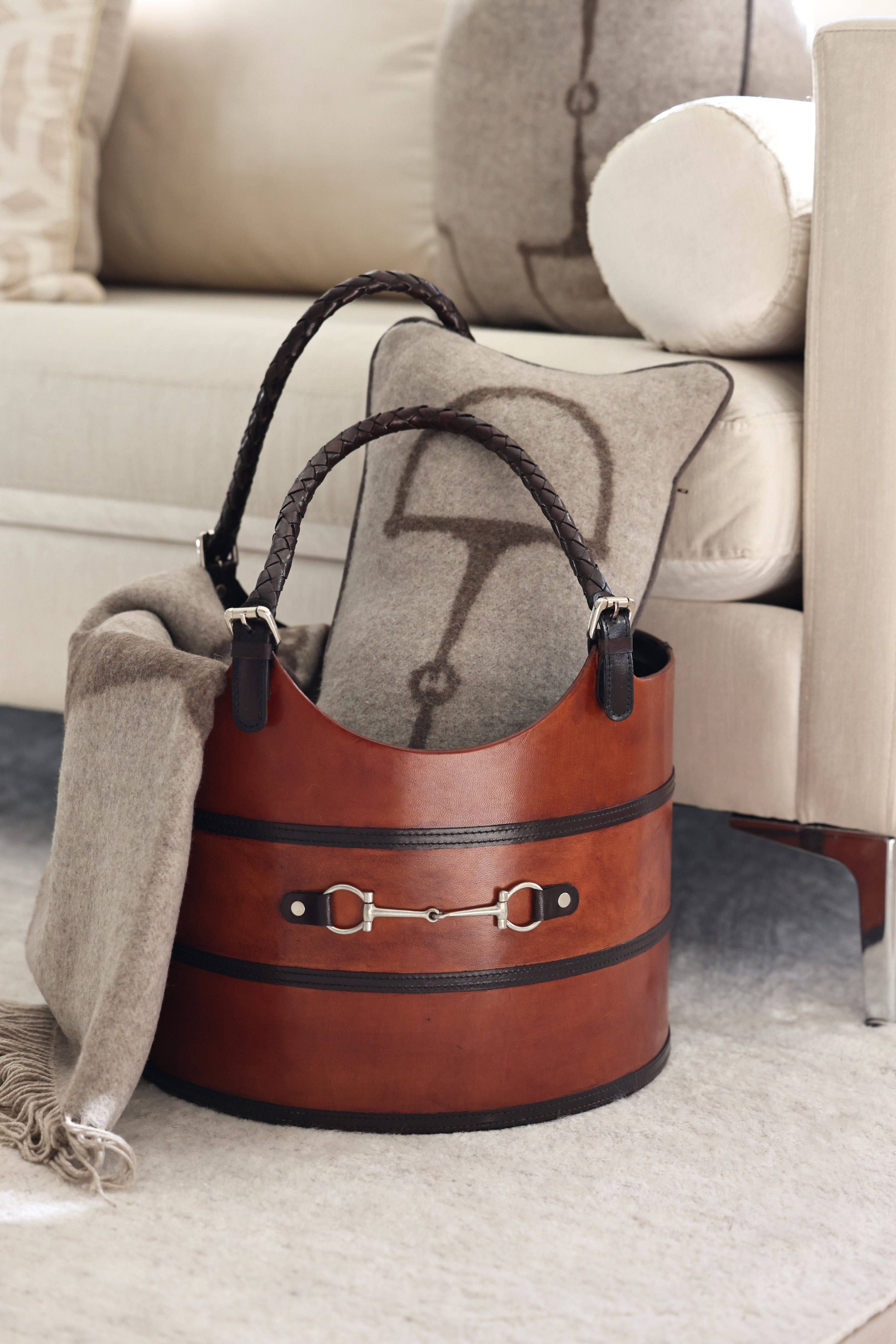 Liam Leather Basket
