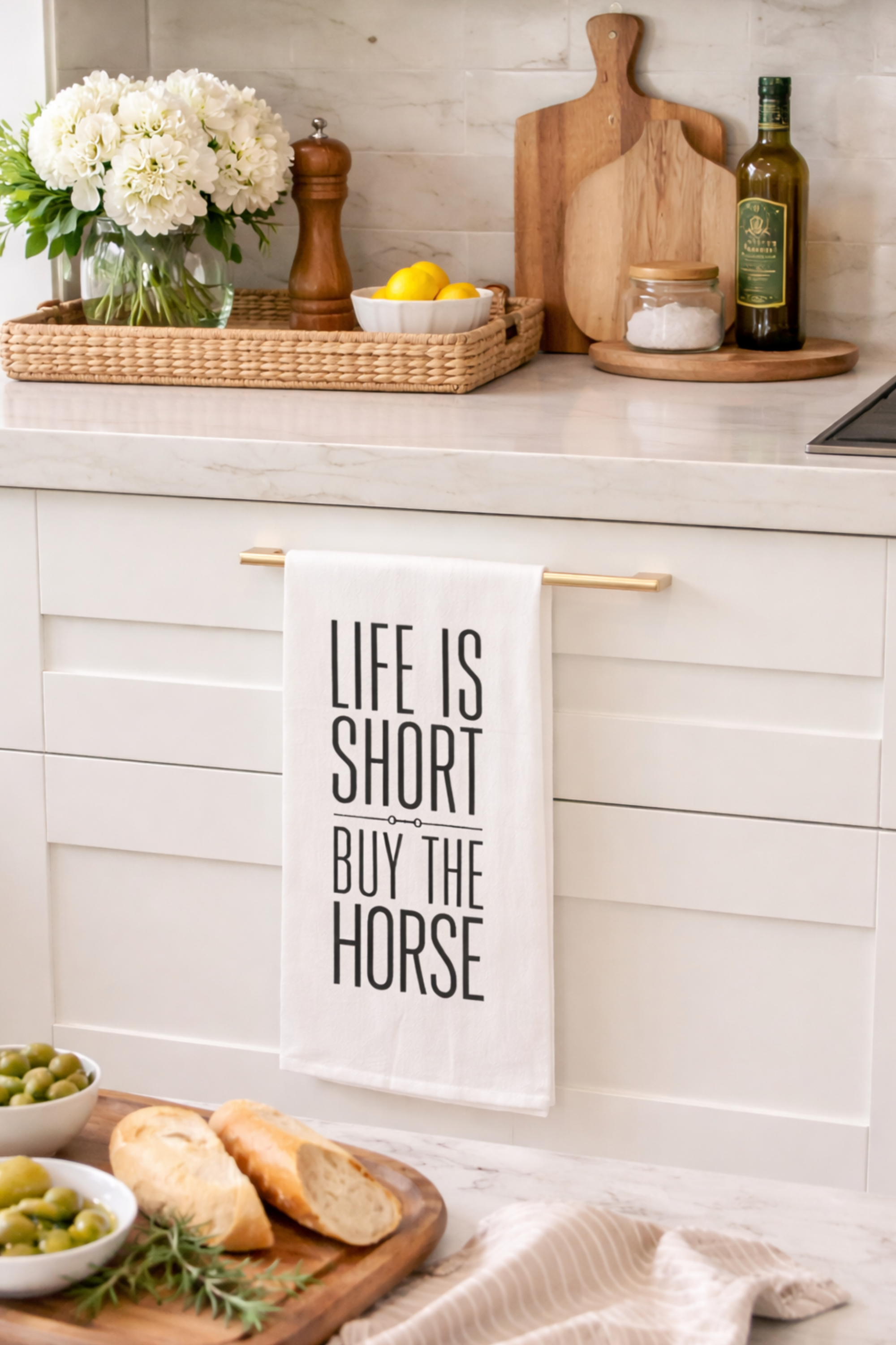Life Is Short, Buy The Horse Hand Towel