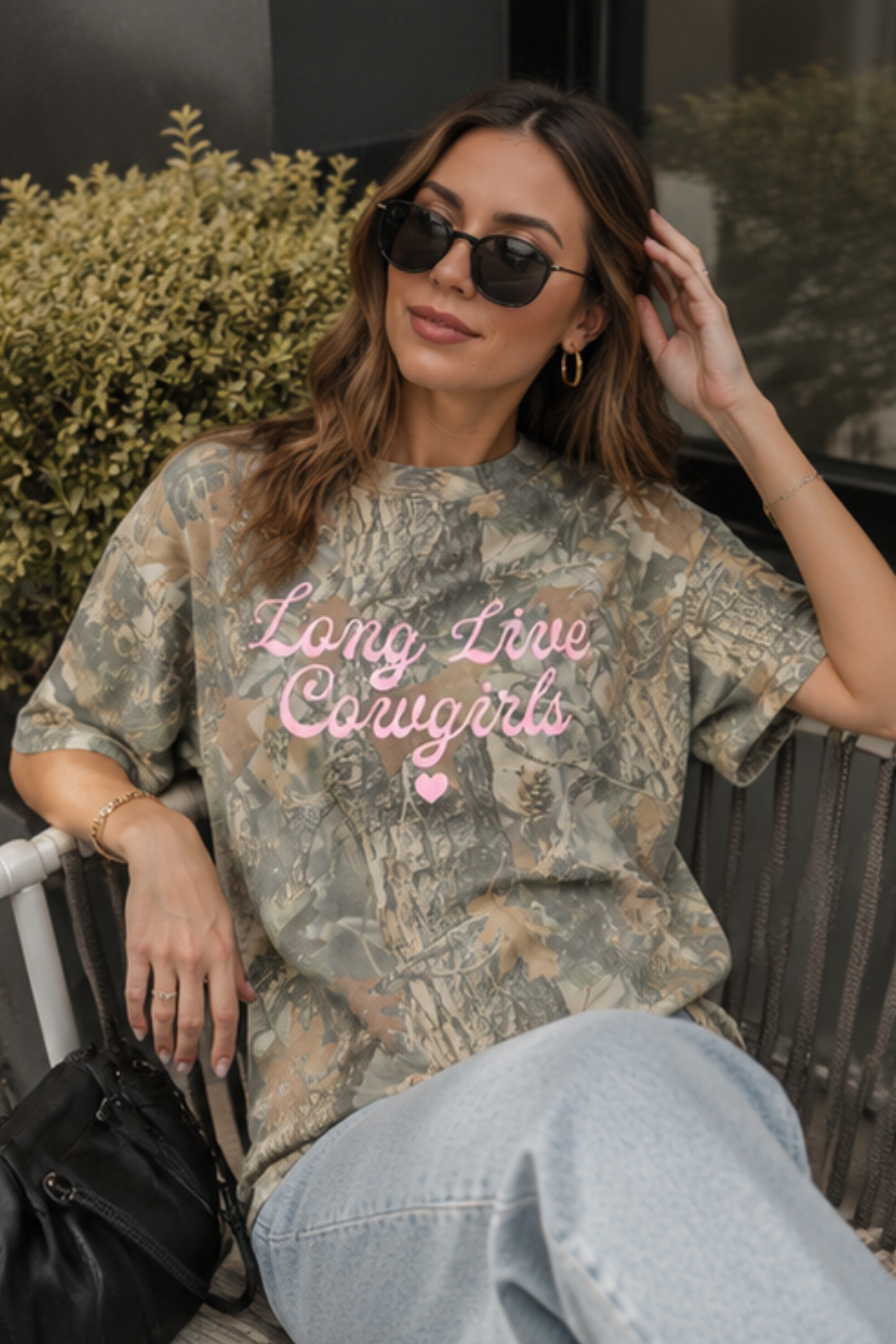Long Live Cowgirls Camo Tee