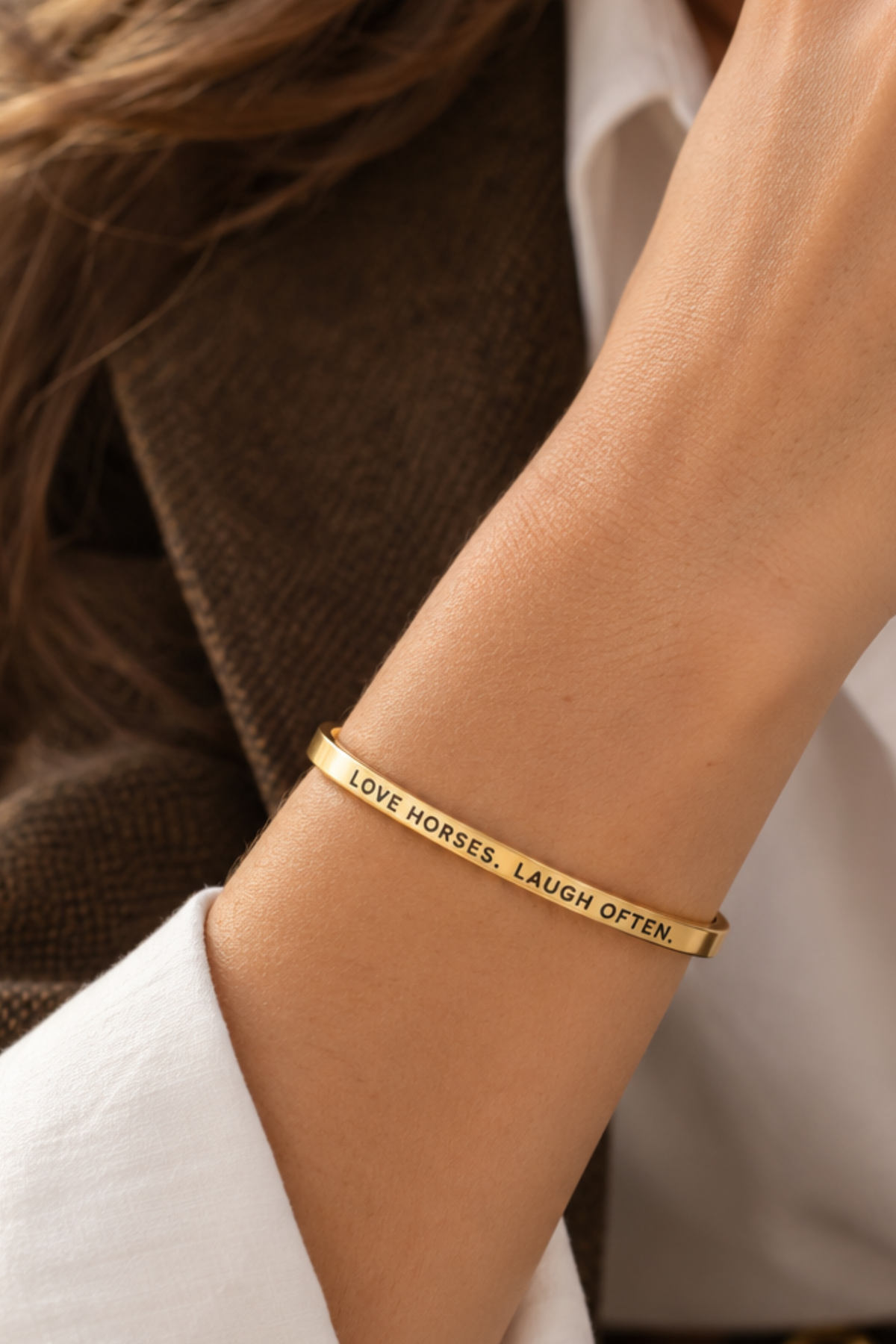 Love Horses Laugh Often Bangle