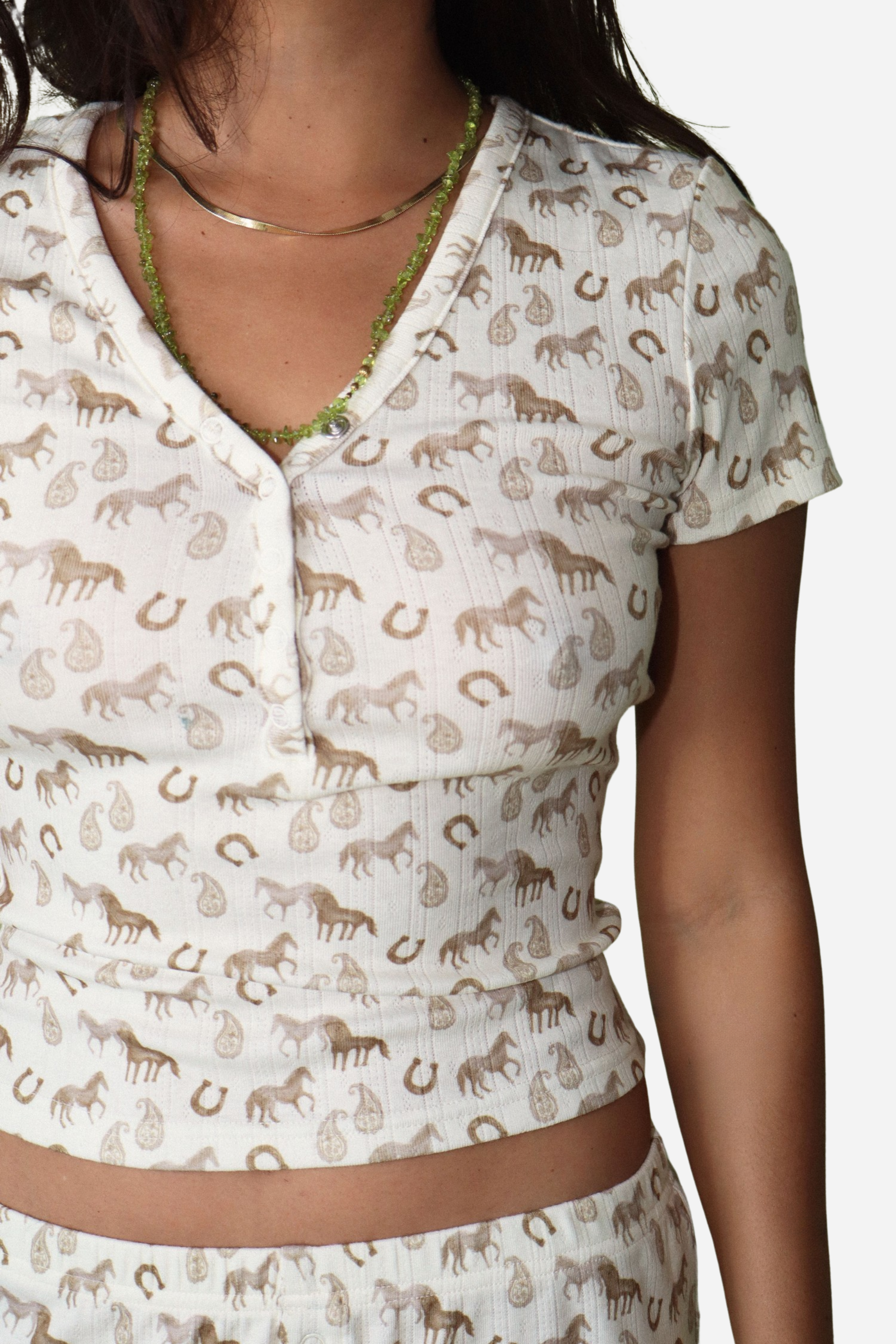 Lucky Charm Henley Pajama Set - Short