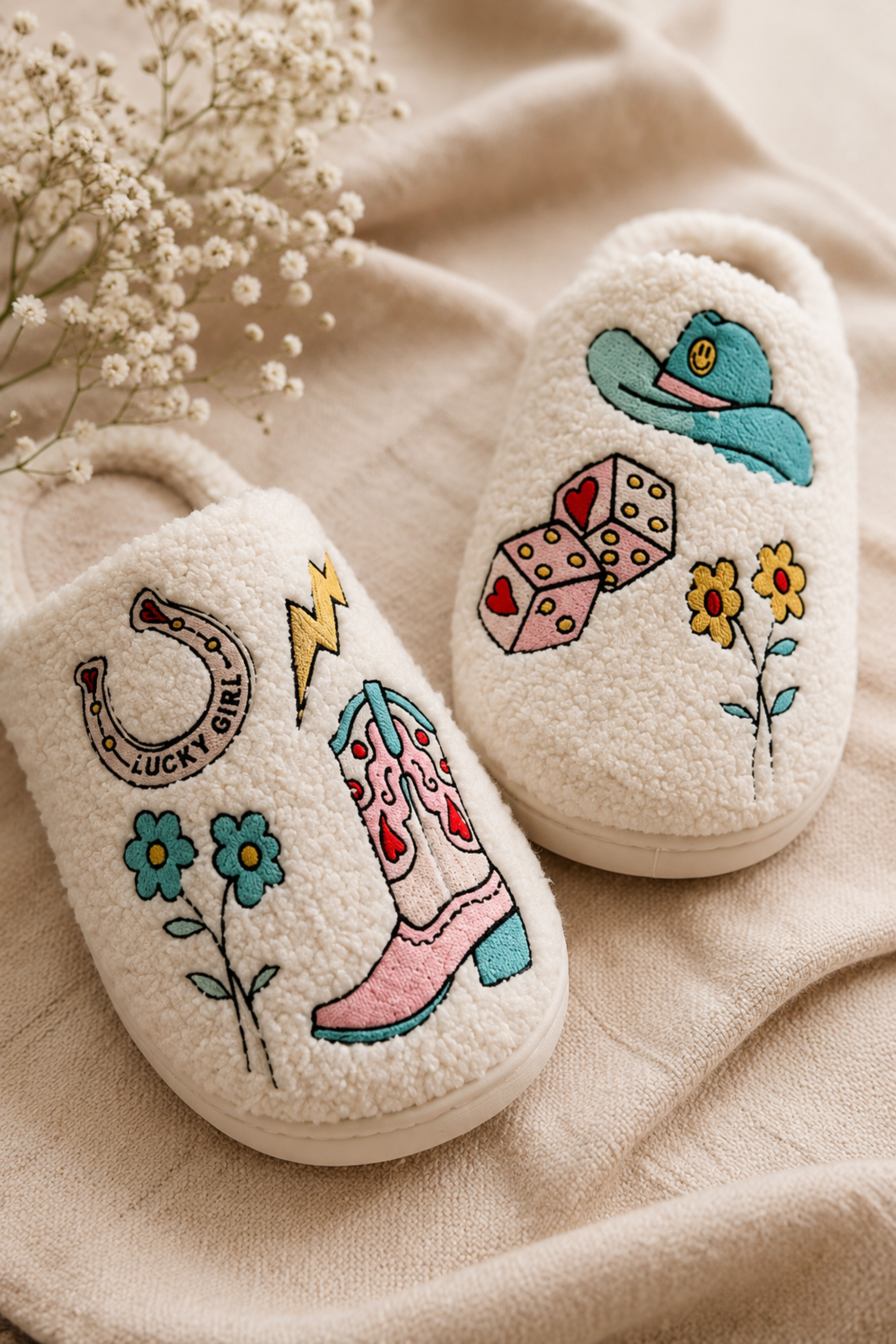 Lucky Cowgirl Club Slipper