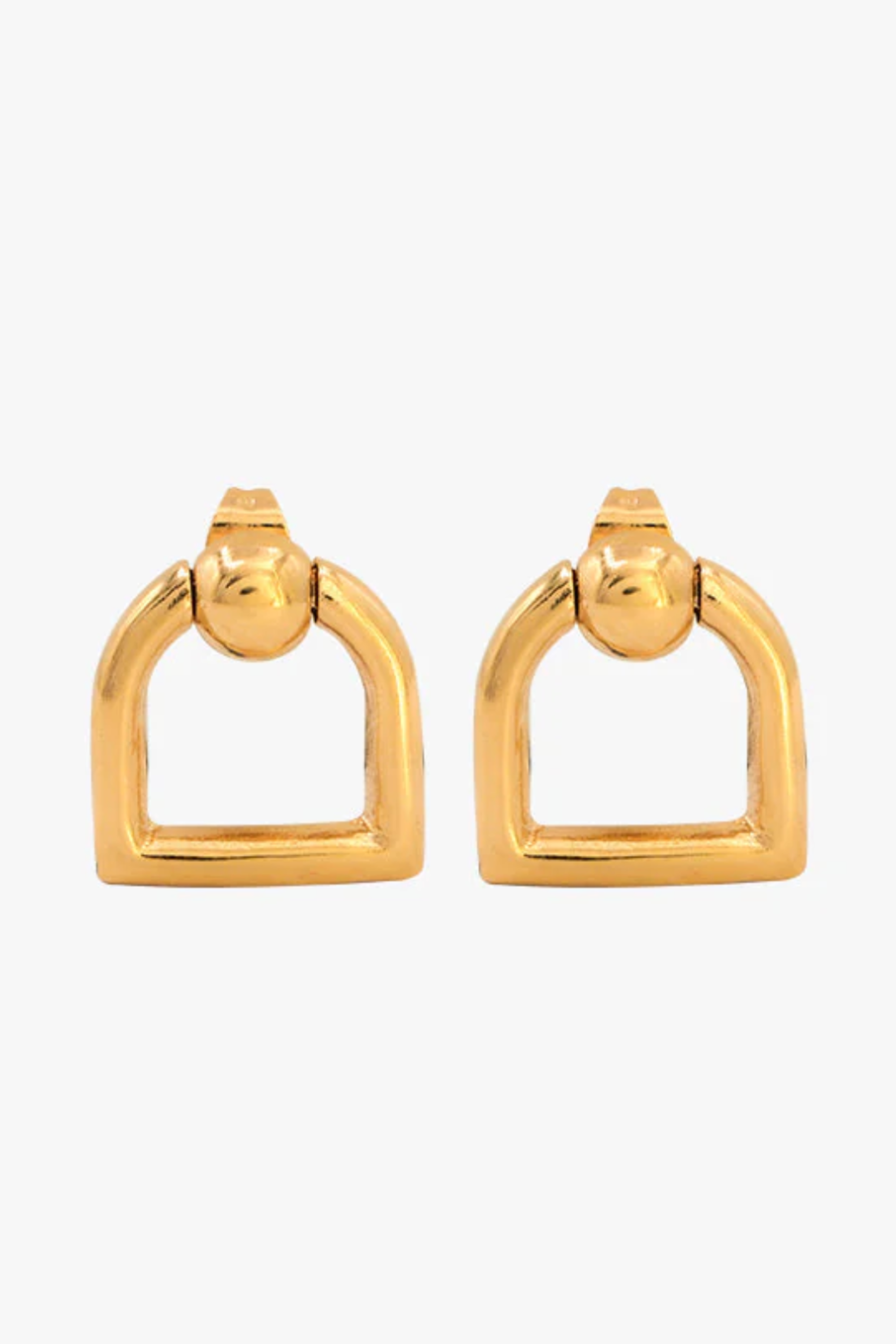 Maya Stirrup Earrings - Gold