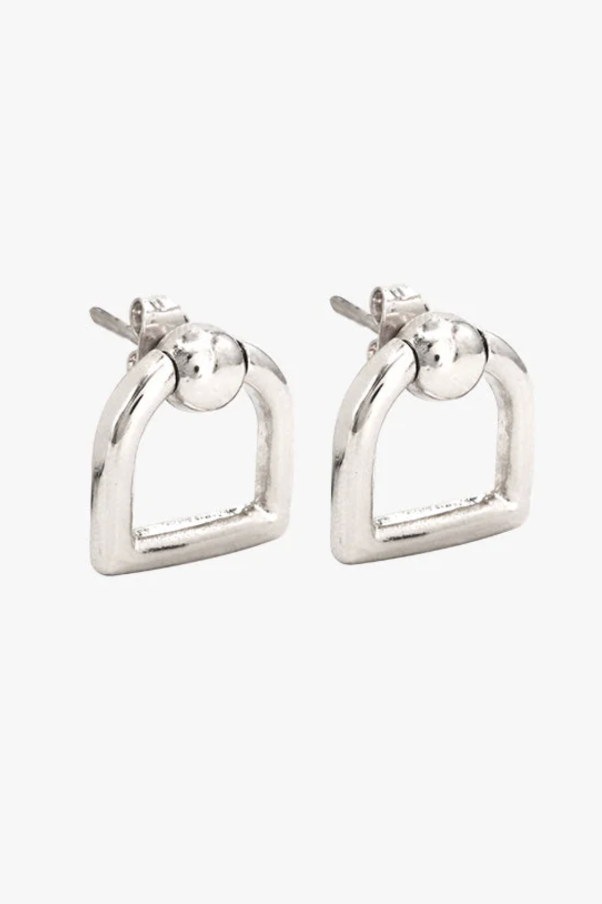 Maya Stirrup Earrings - Silver