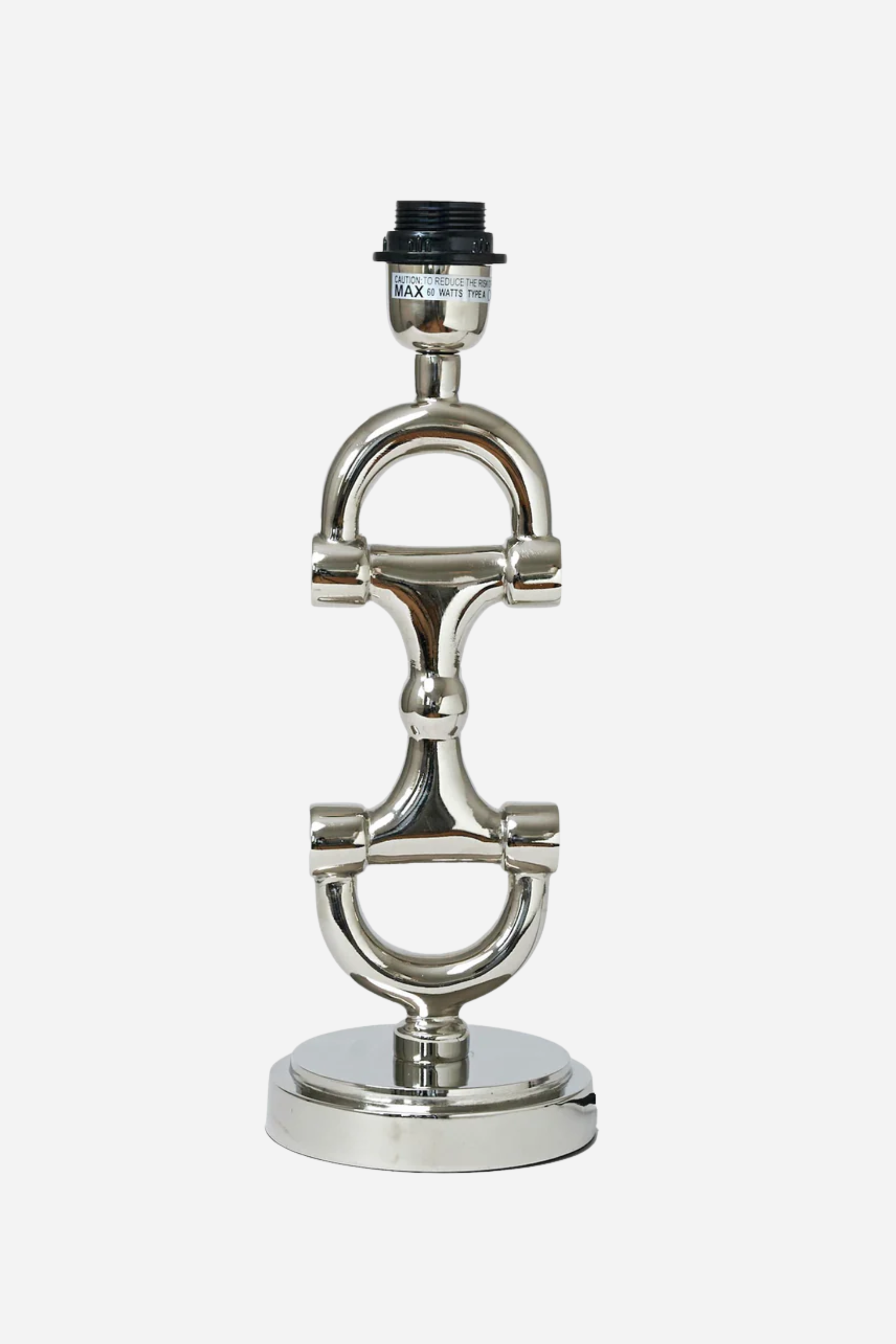adamsbro stylish equestrian mini snaffle lamp stand silver 