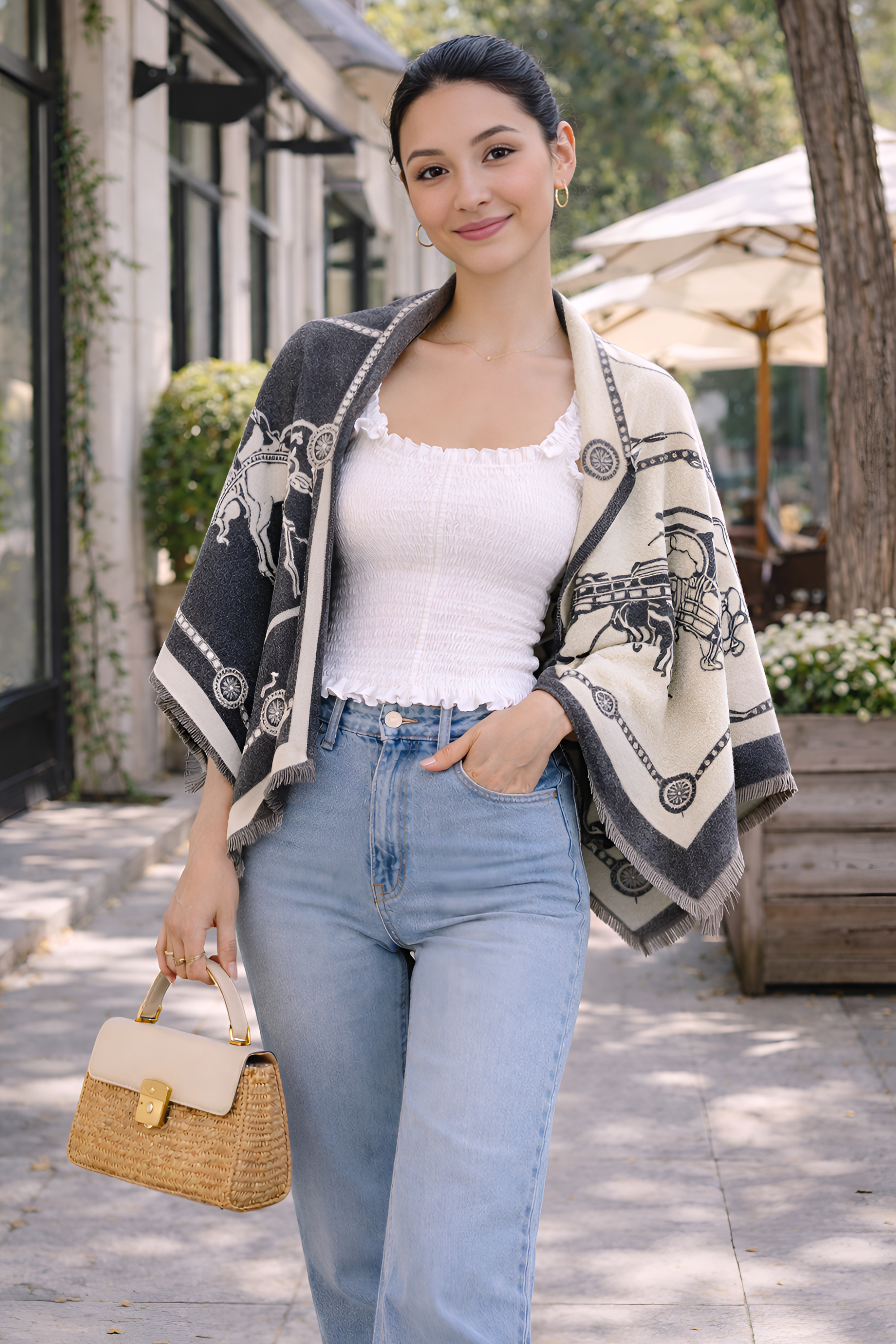 Montecito Scarf - Charcoal