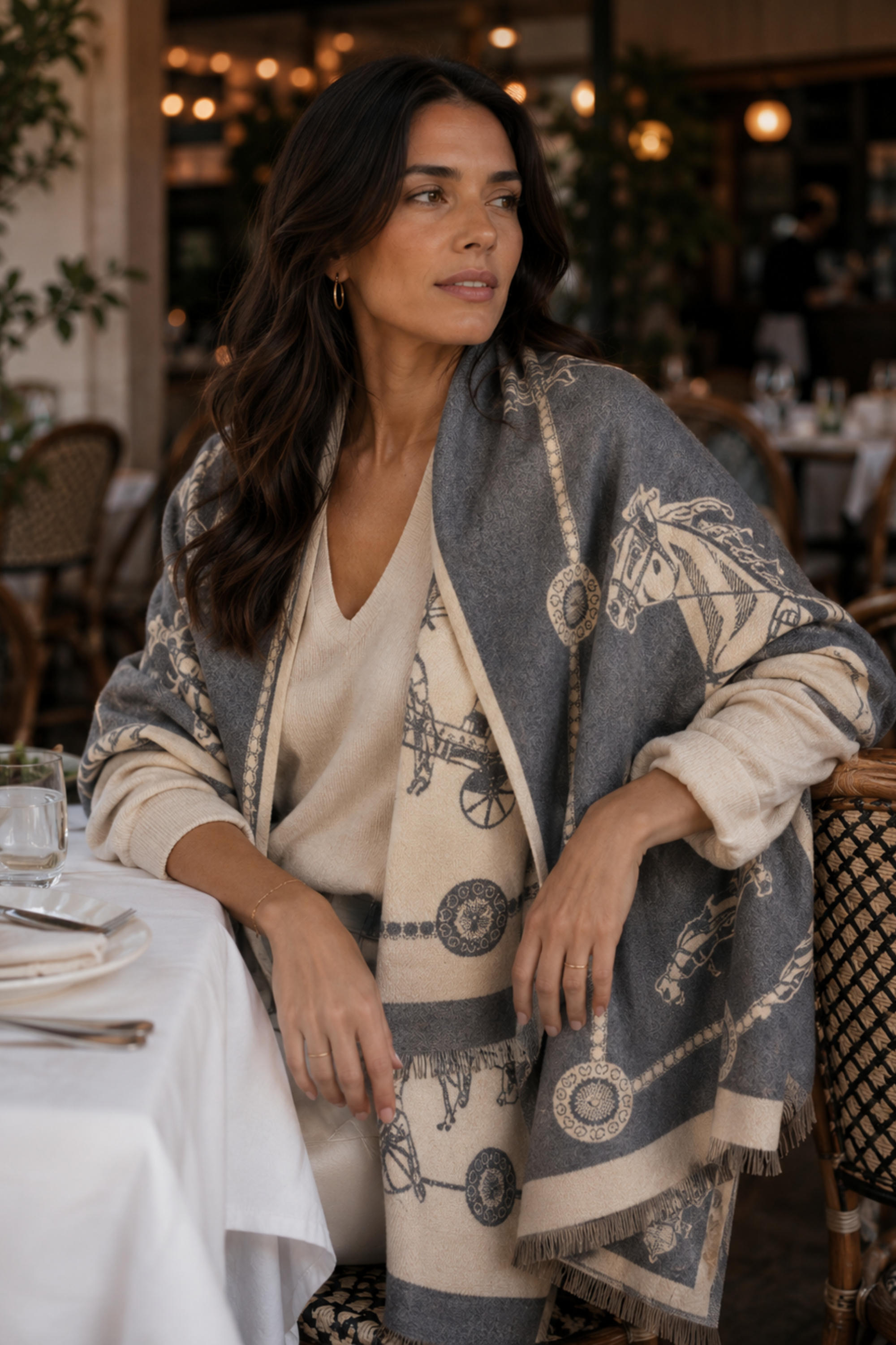 Montecito Scarf - Charcoal