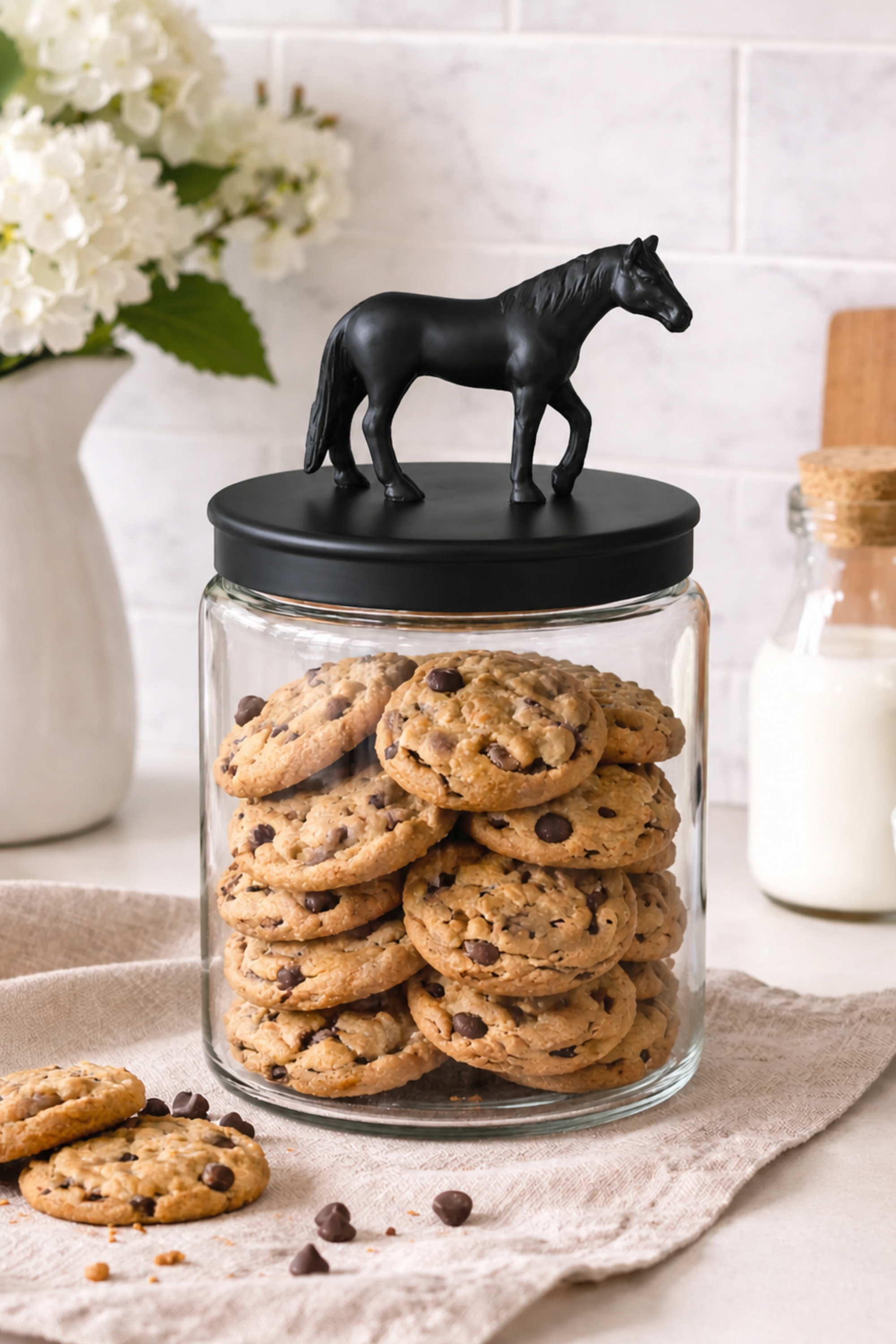 Nicolette Glass Jar - Black