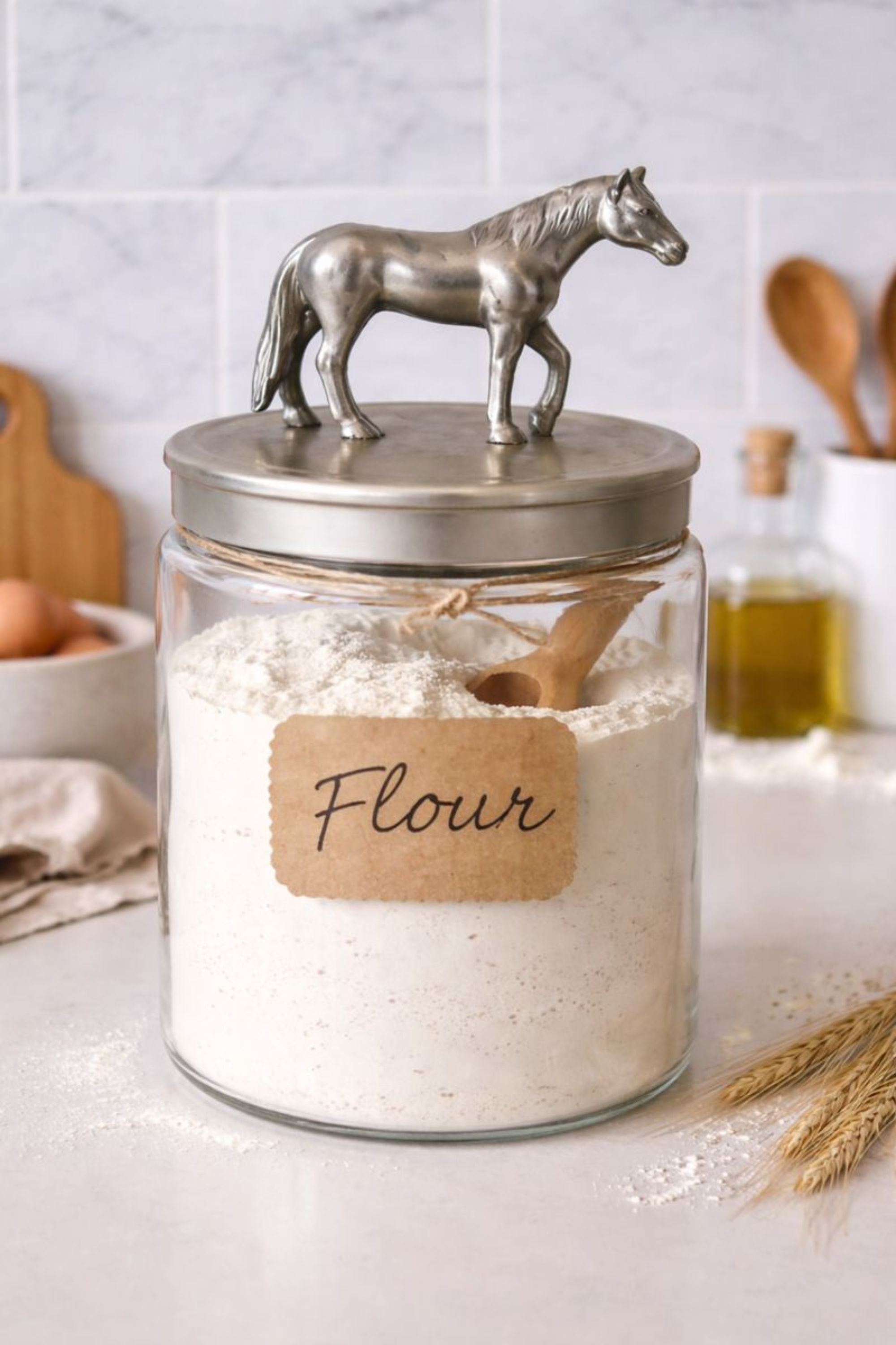 Nicolette Glass Jar - Silver