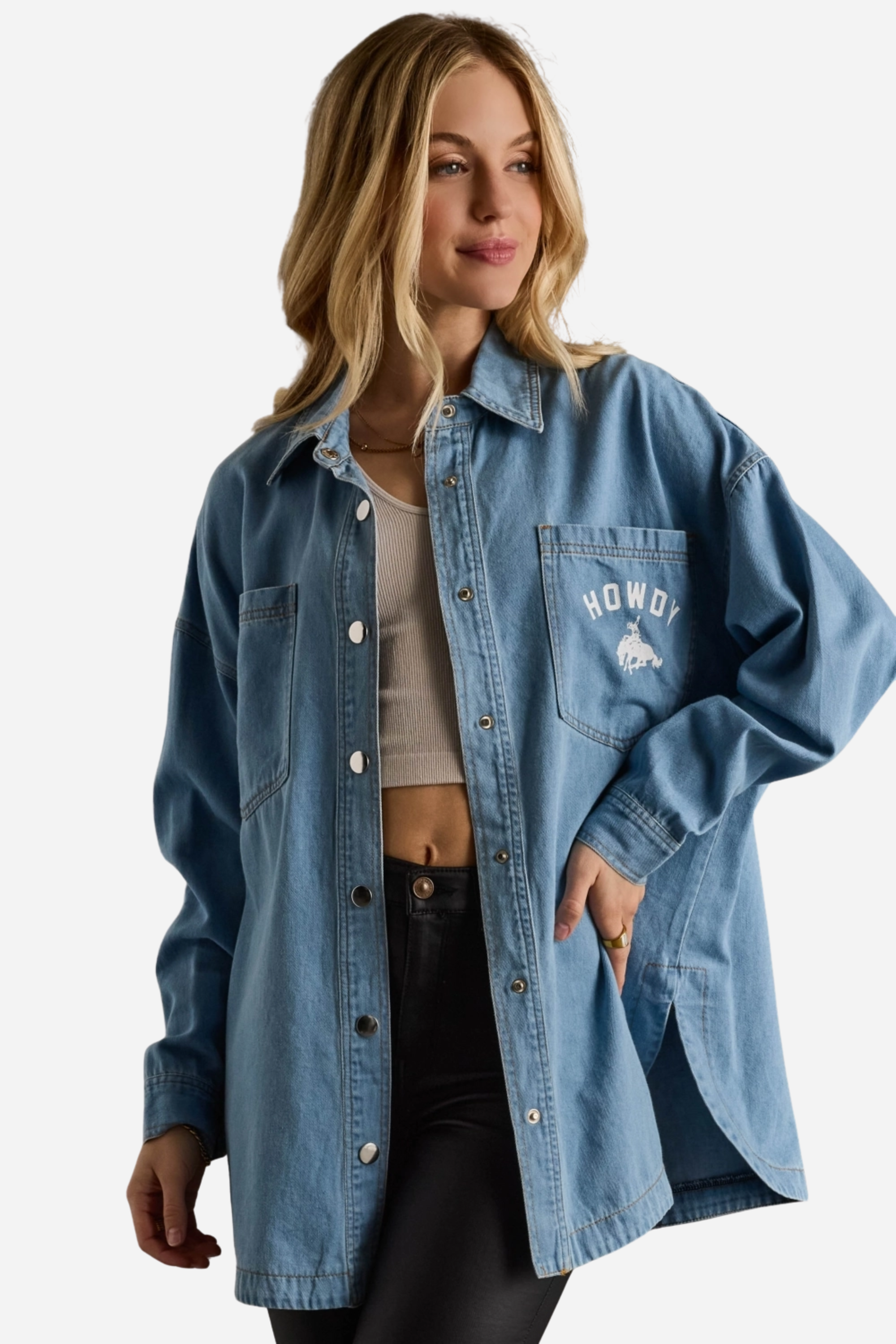 Not My First Rodeo Denim Shacket