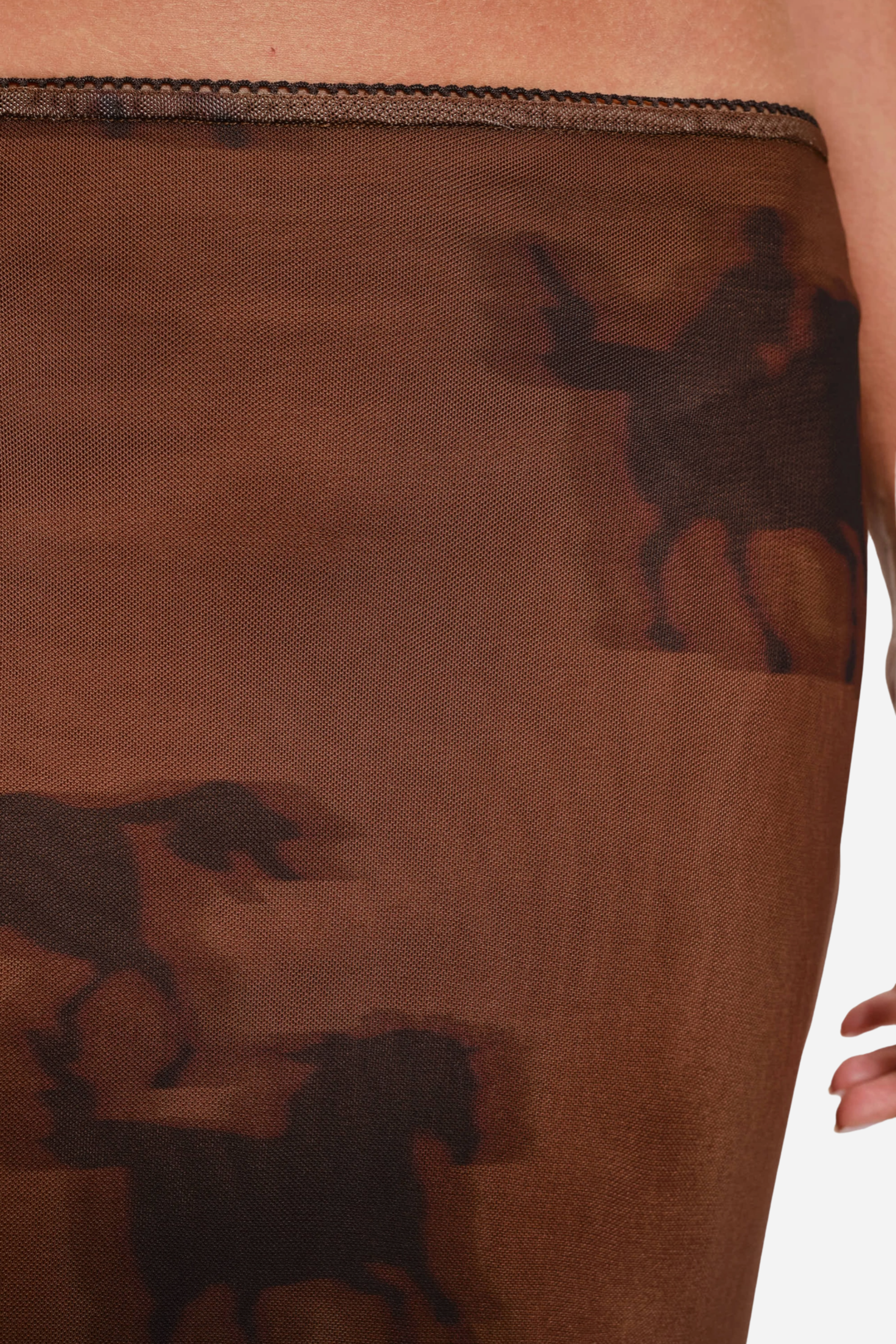 Oana Horse Mesh Midi Skirt