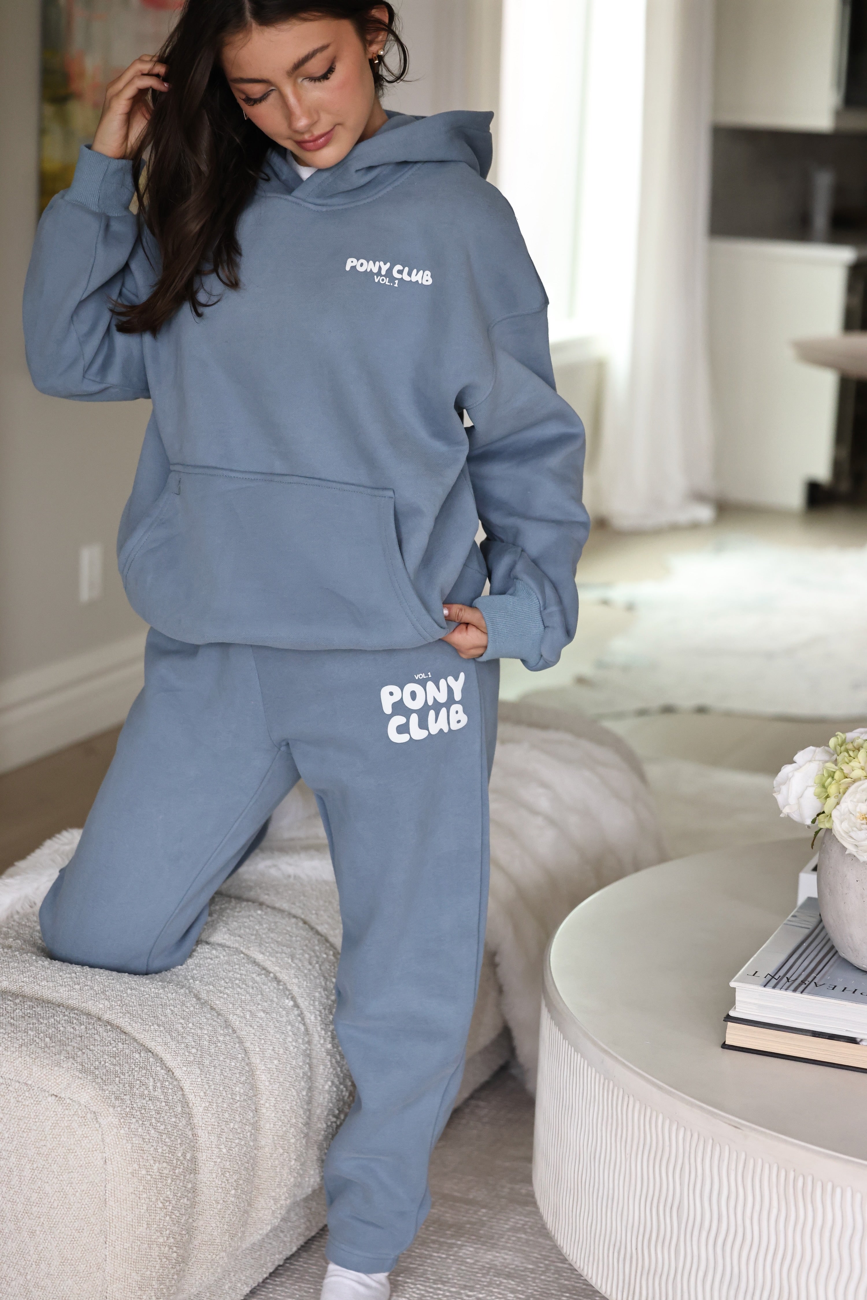 Pony Club Sweatpant - Dusty Blue