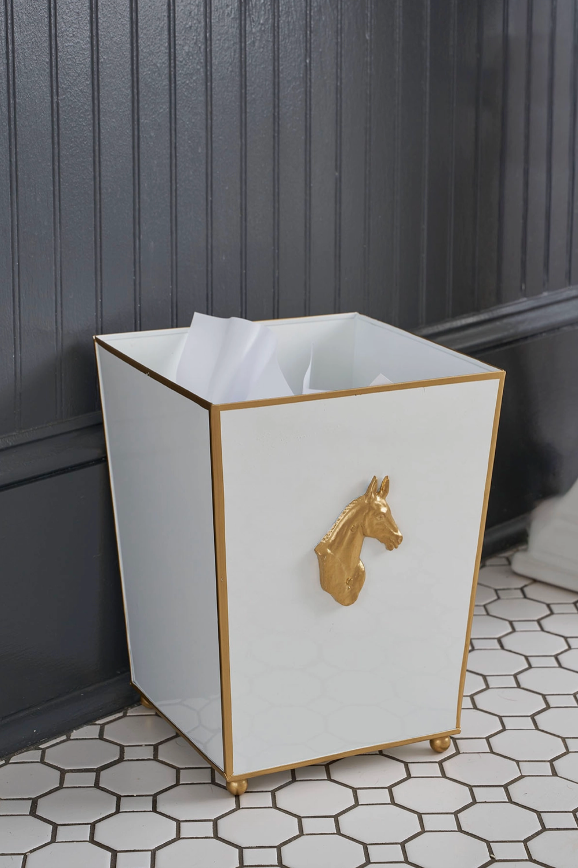 Regency Wastebasket - White
