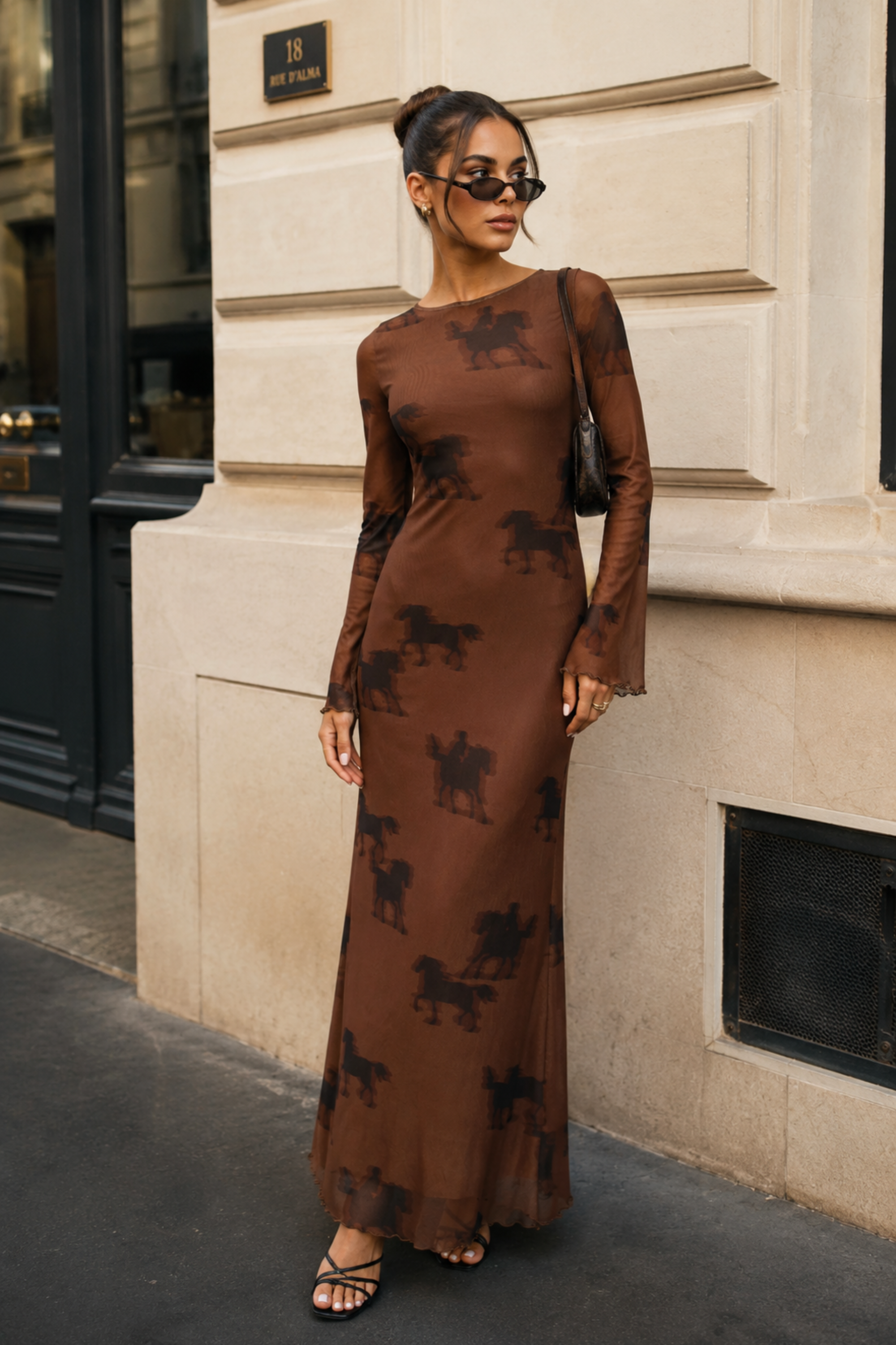 Oana Horse Mesh Dress