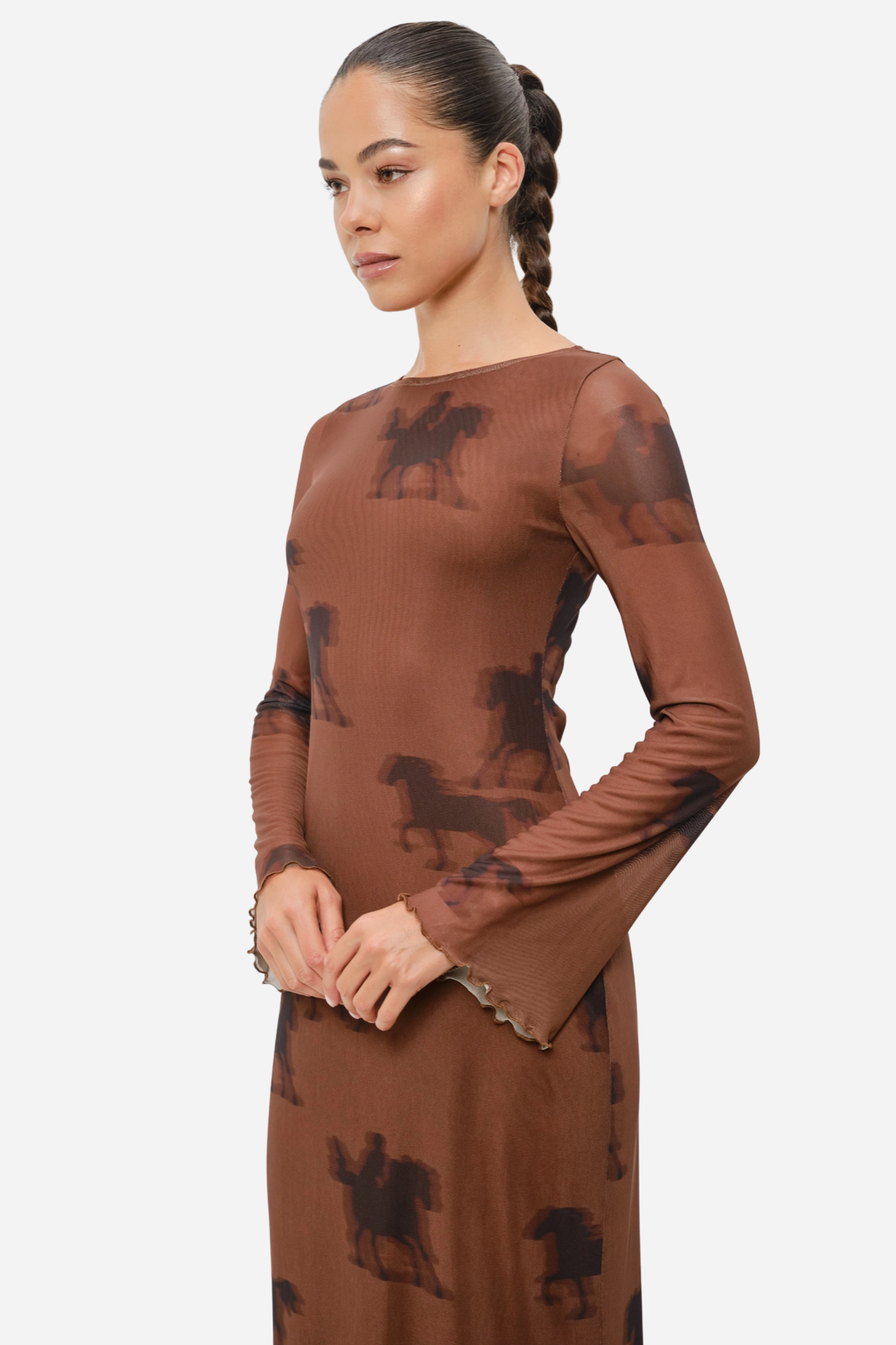 Oana Horse Mesh Dress