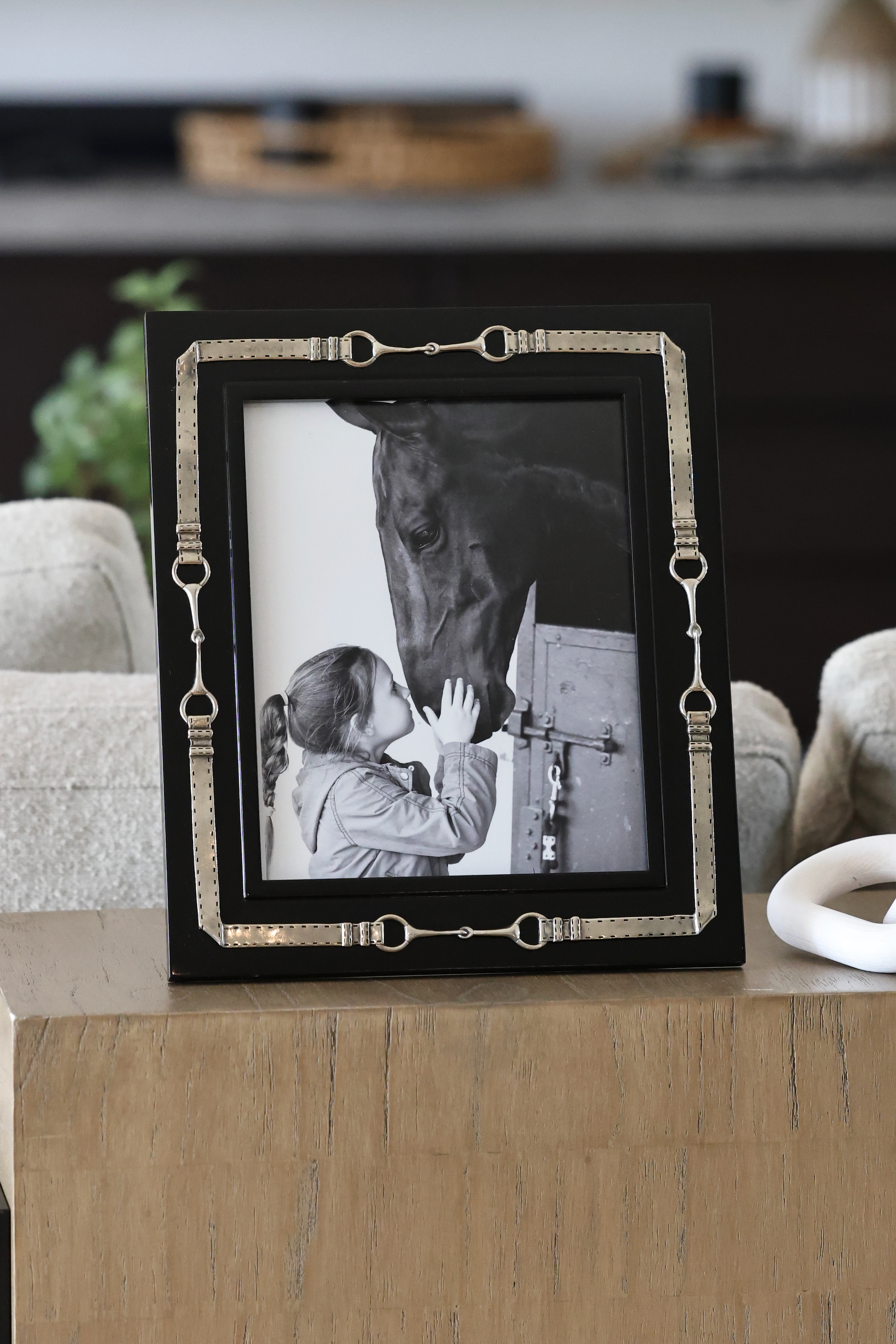 arthur court stylish equestrian sable snaffle photo frame black 8 x 10