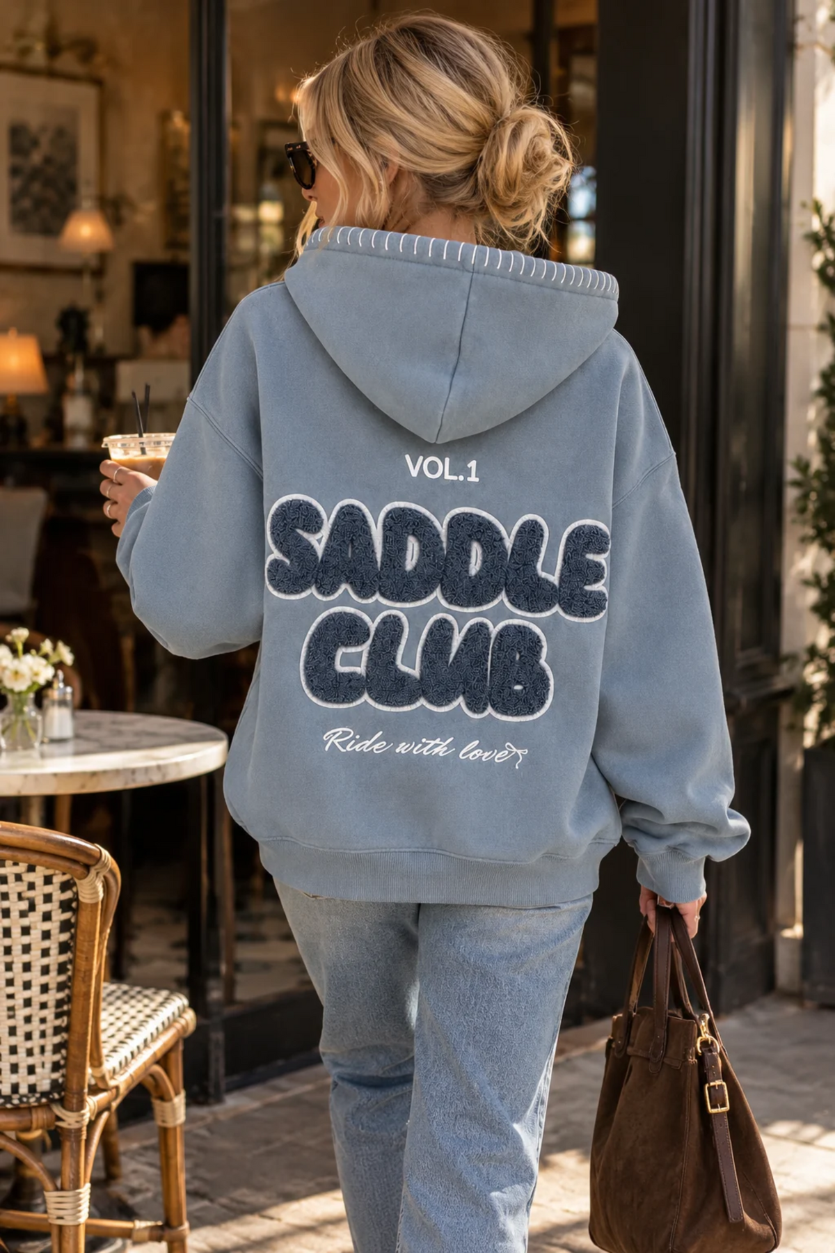 Saddle Club Hoodie - Carolina Blue