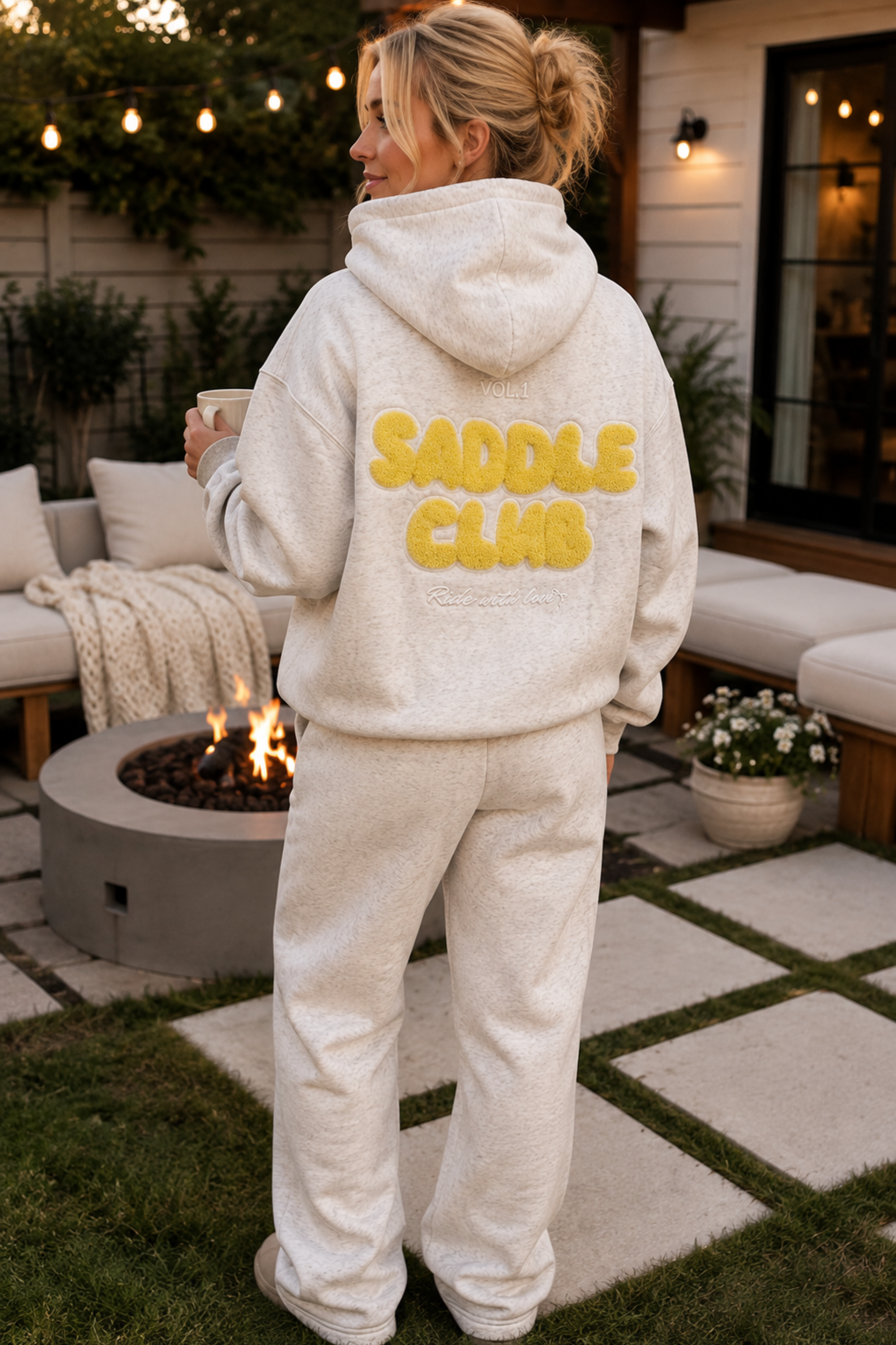 Saddle Club Hoodie - White Heather