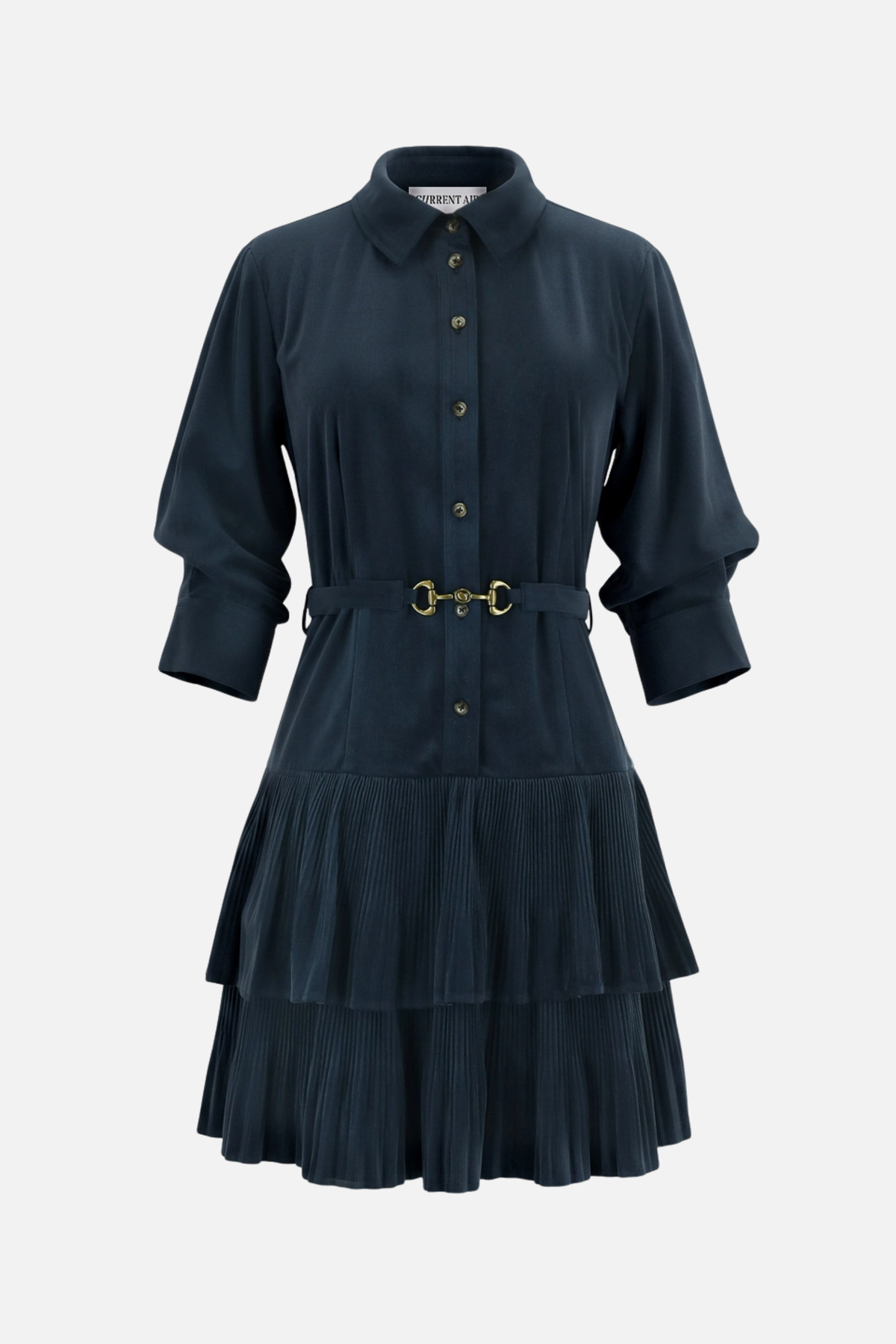 Sienna Bit Corduroy Dress - Indigo