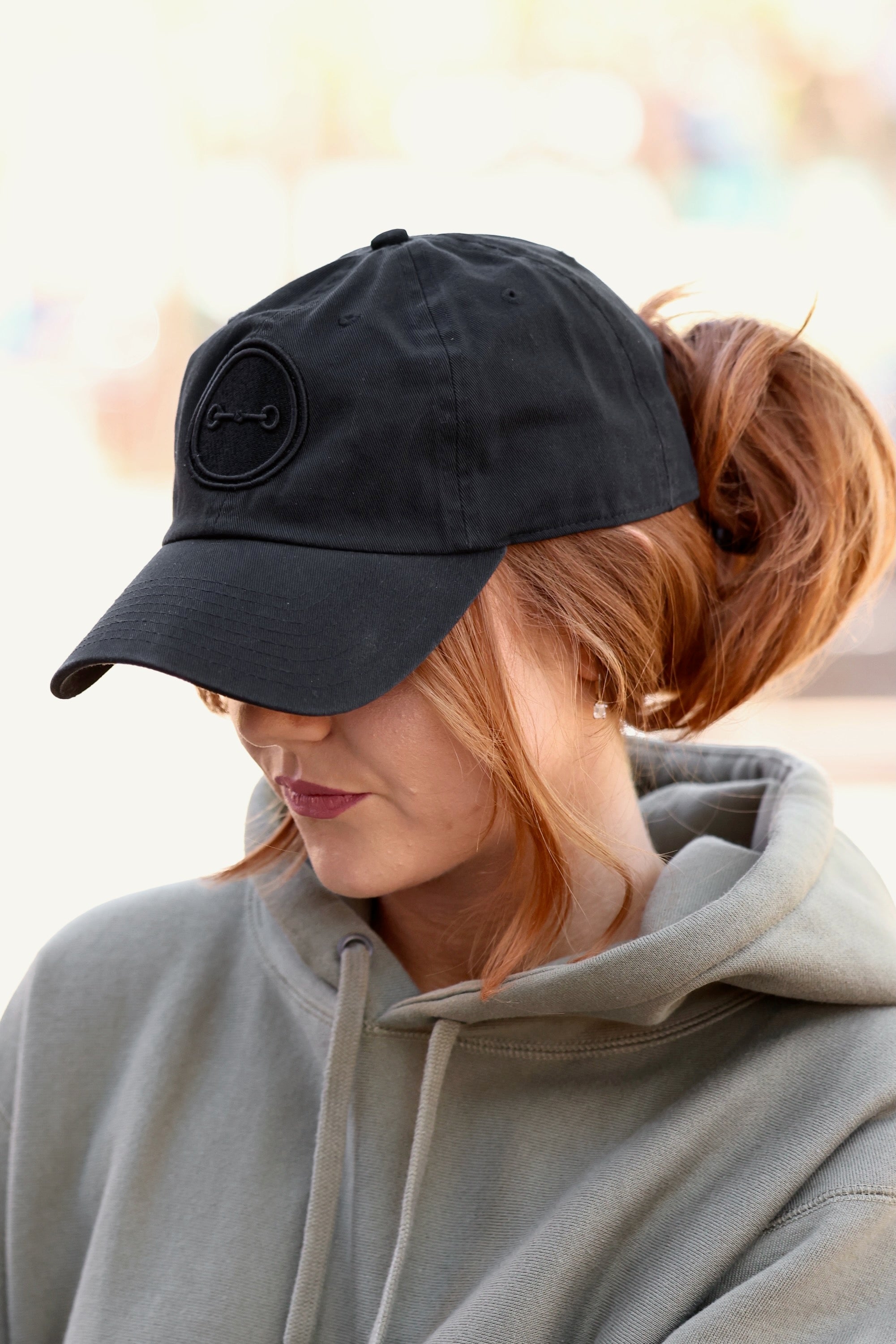 stylish equestrian signature logo 47 brand clean up cap black