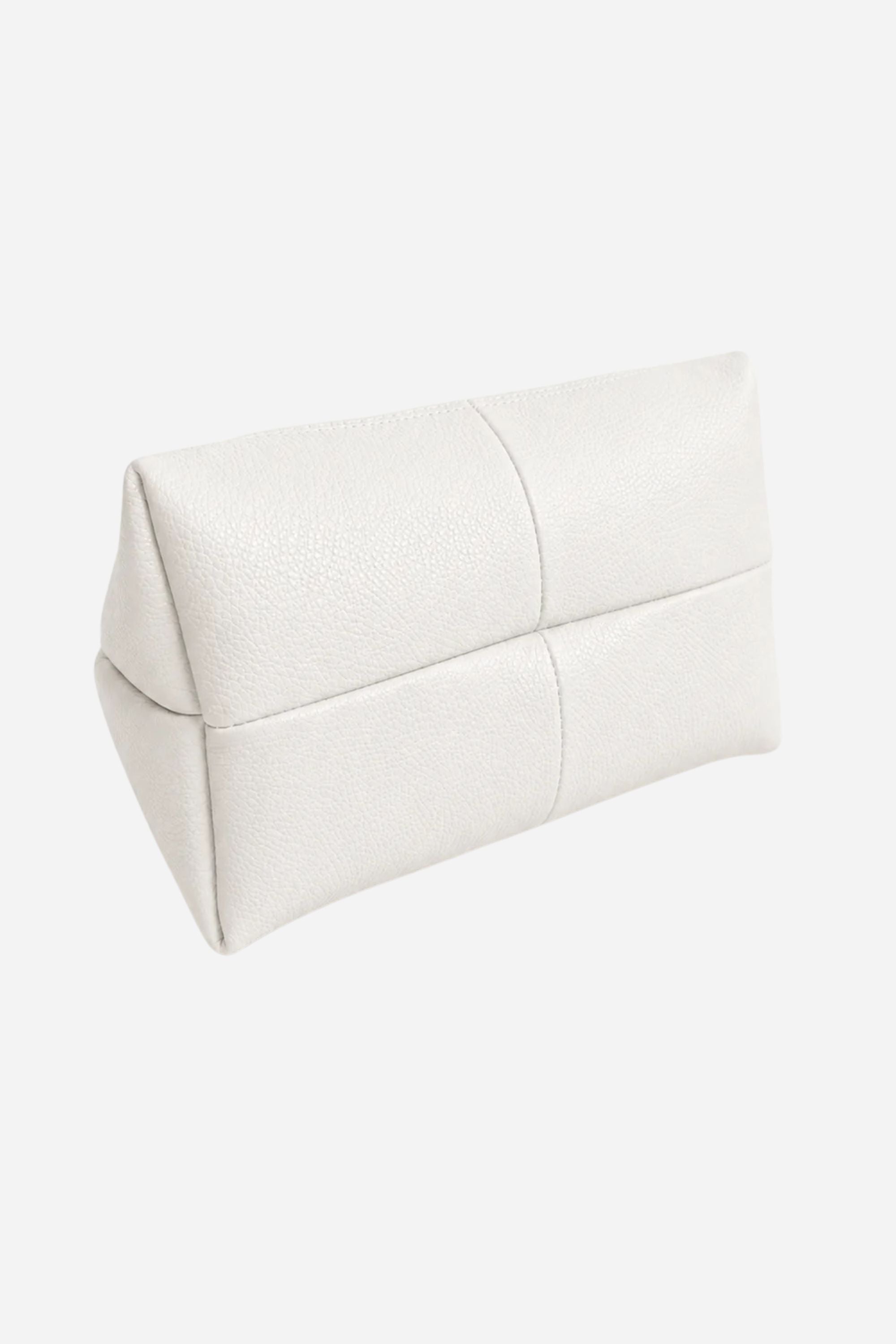 Sloane Small Raffia Saddle Bag - Chalk