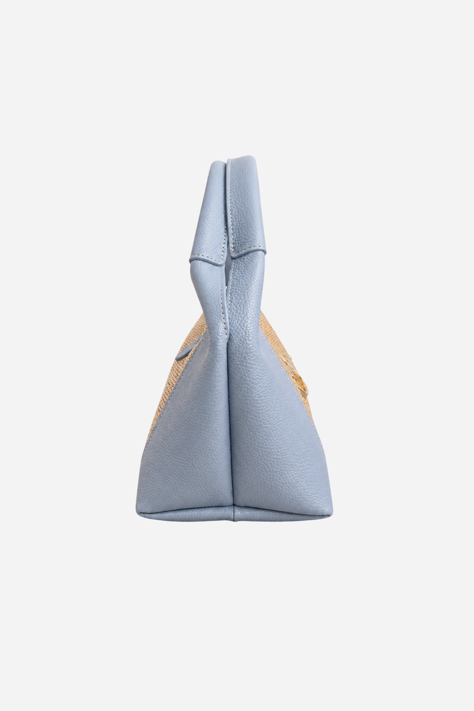 Sloane Small Raffia Saddle Bag - Capri Blue