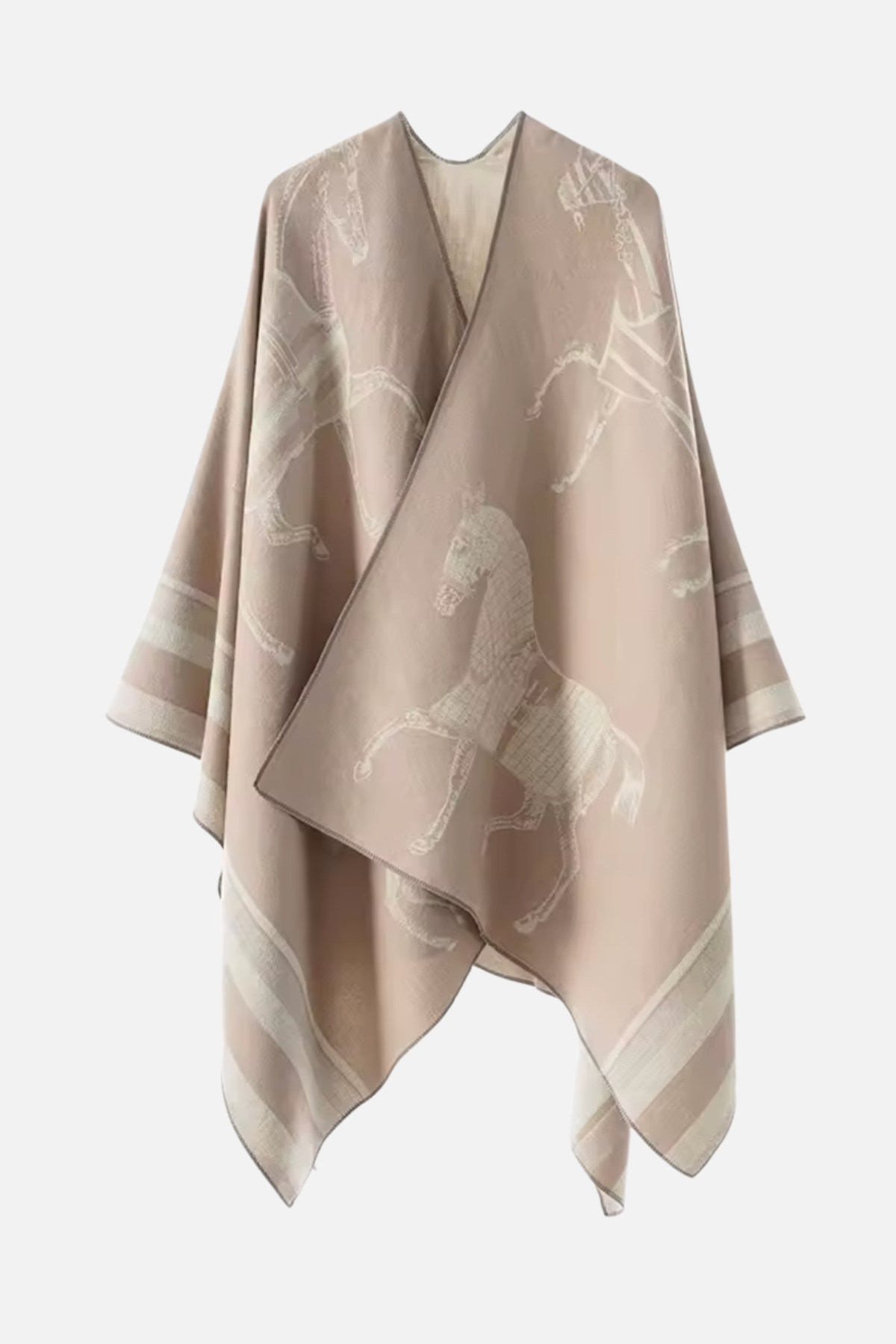 St. Moritz Equestrian Poncho - Taupe