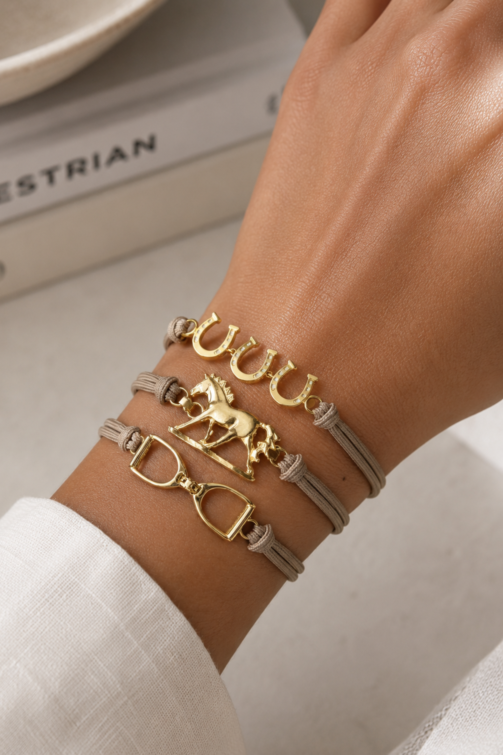 Saddle Chic Hair Tie Set - Blonde
