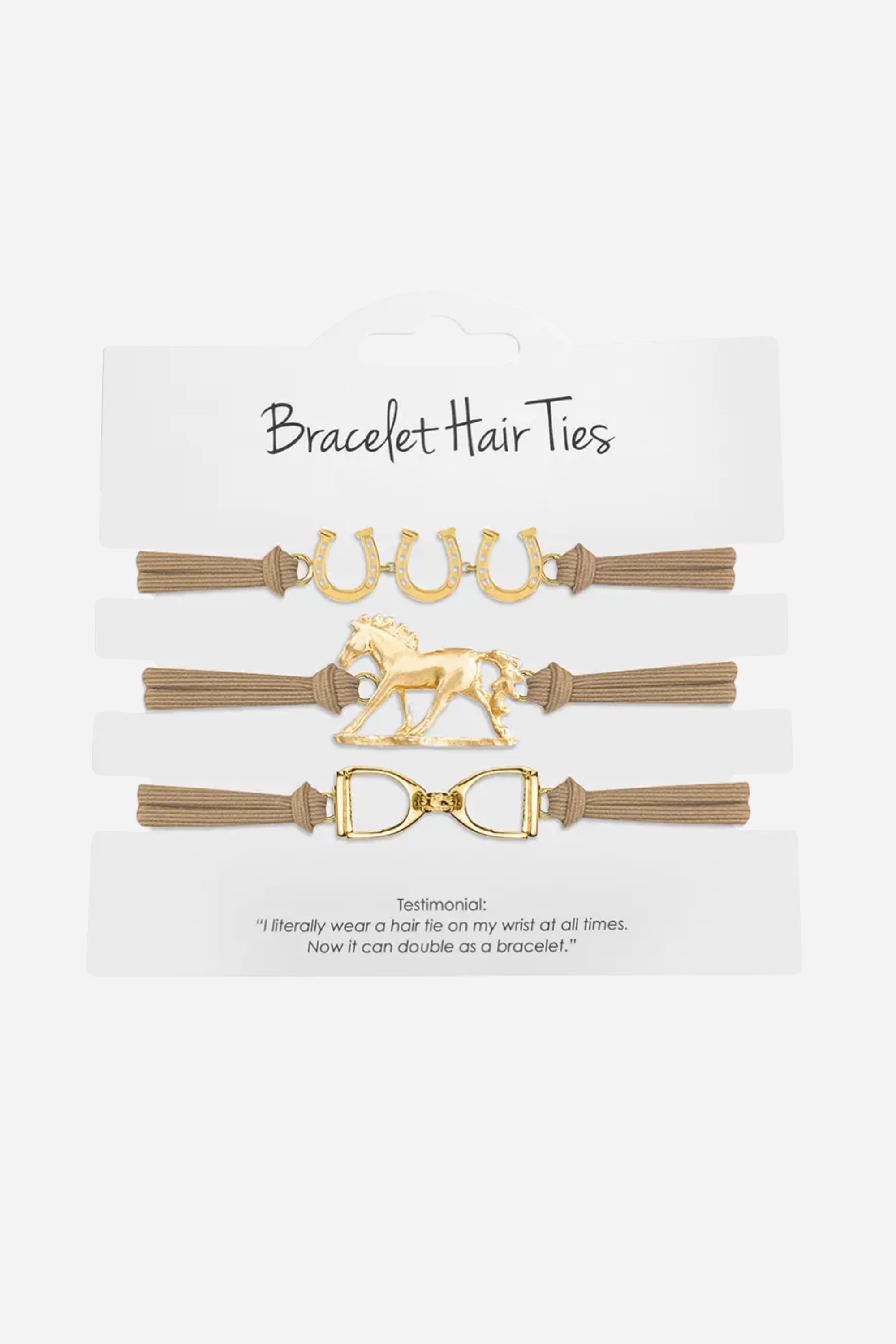Saddle Chic Hair Tie Set - Blonde