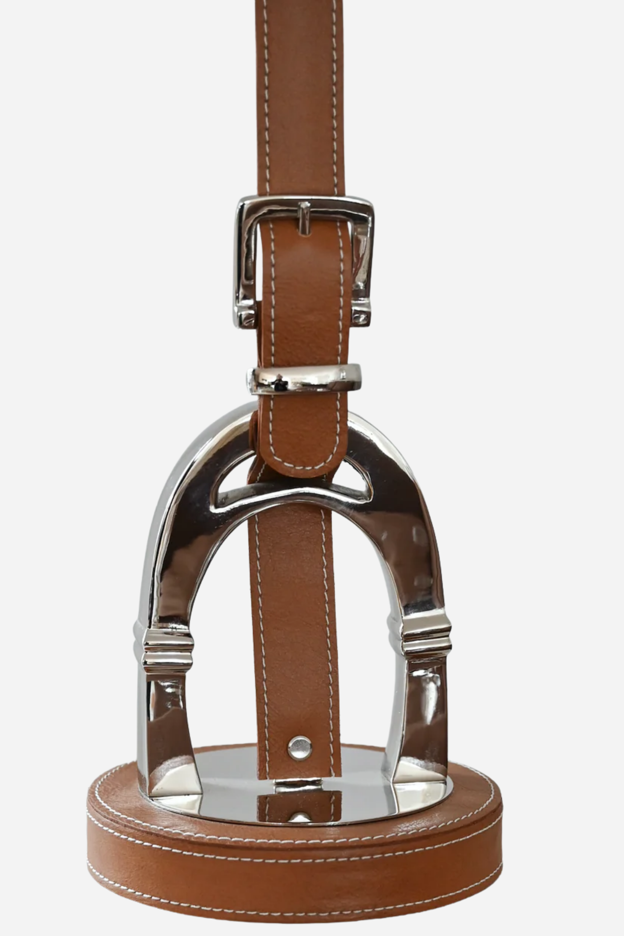 Stirrup Leather Lamp Stand - Cognac