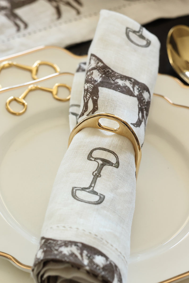 Stirrup Napkin Ring Set – Stylish Equestrian