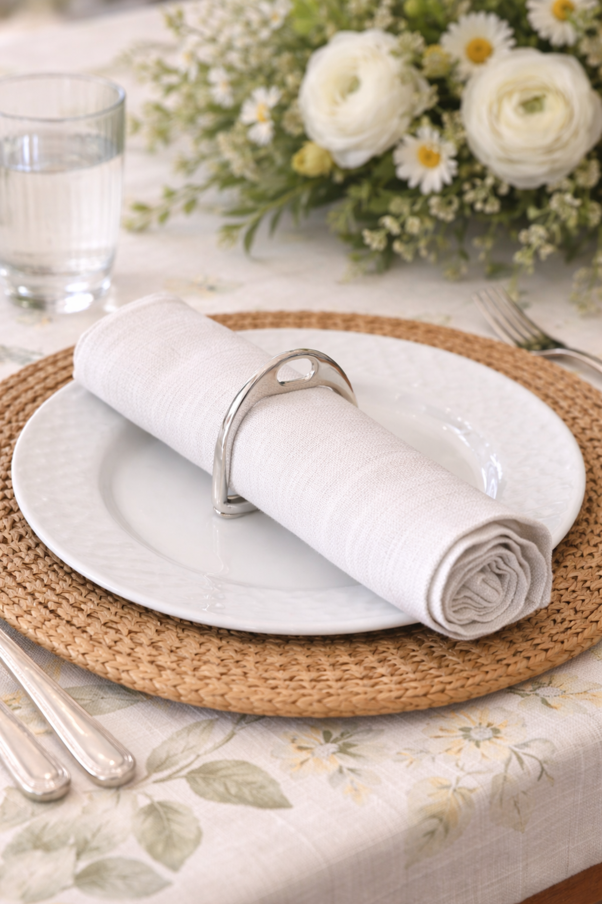 Stirrup Napkin Ring Set - Silver