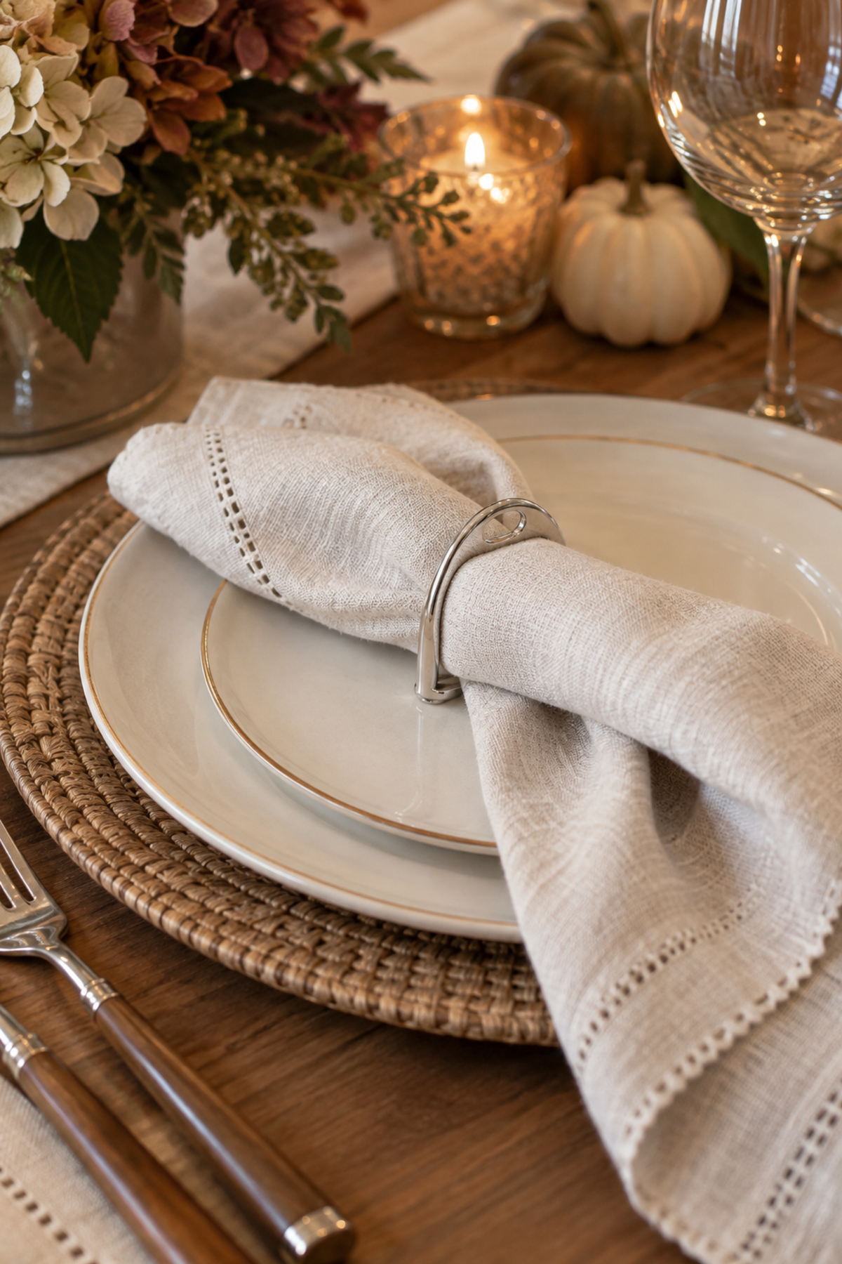 Stirrup Napkin Ring Set - Silver