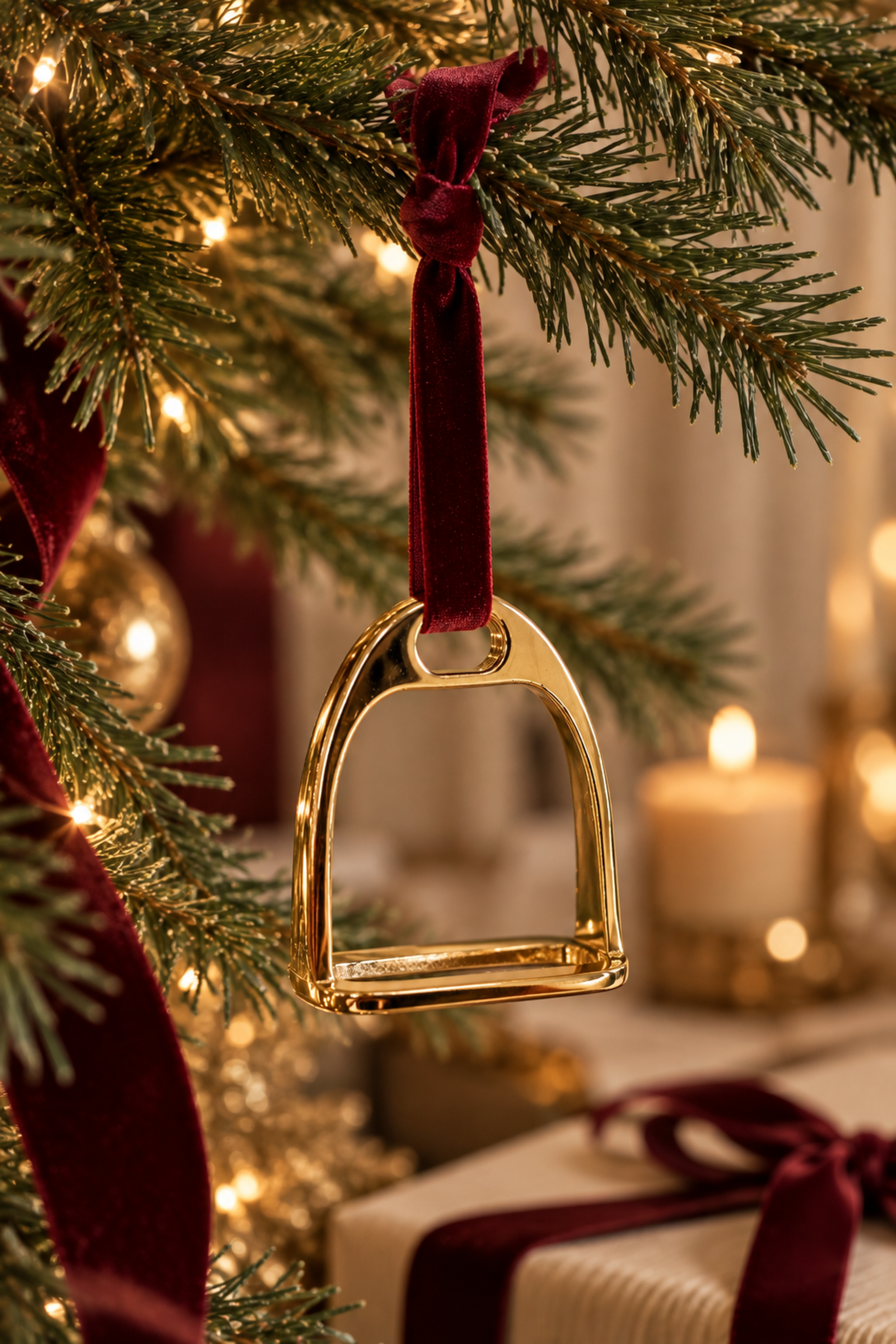 Stirrup Ornament - Gold