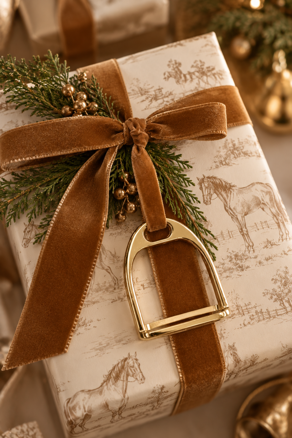 Stirrup Ornament - Gold