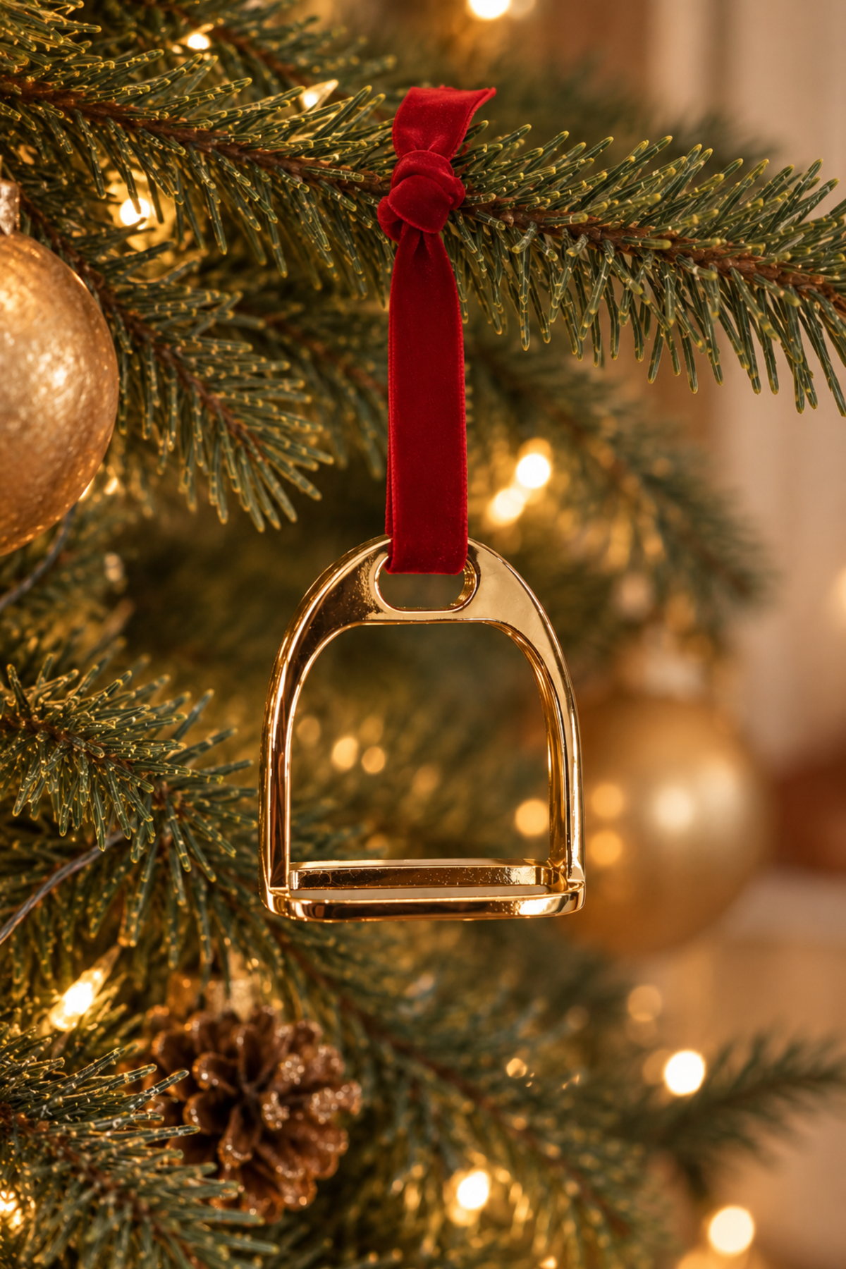 Stirrup Ornament - Gold