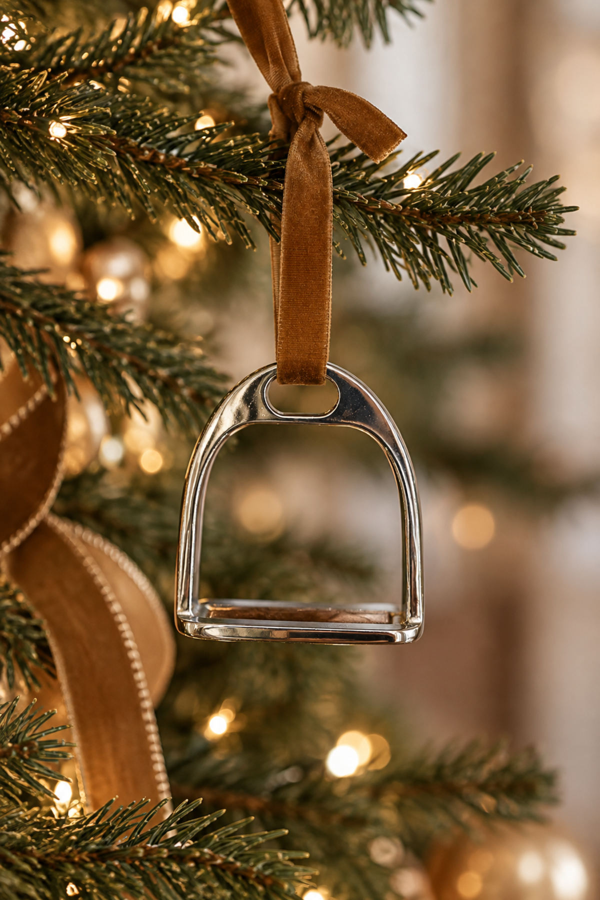 Stirrup Ornament - Silver