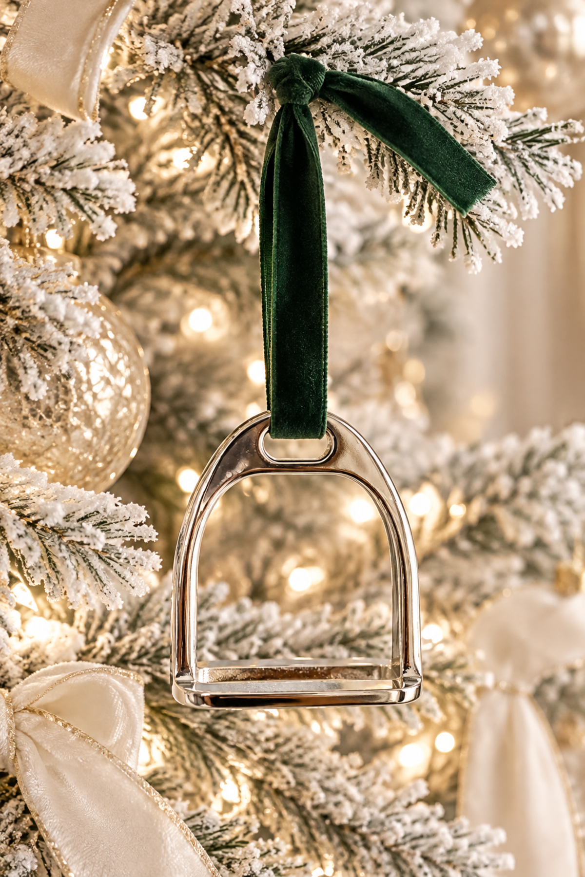 Stirrup Ornament - Silver