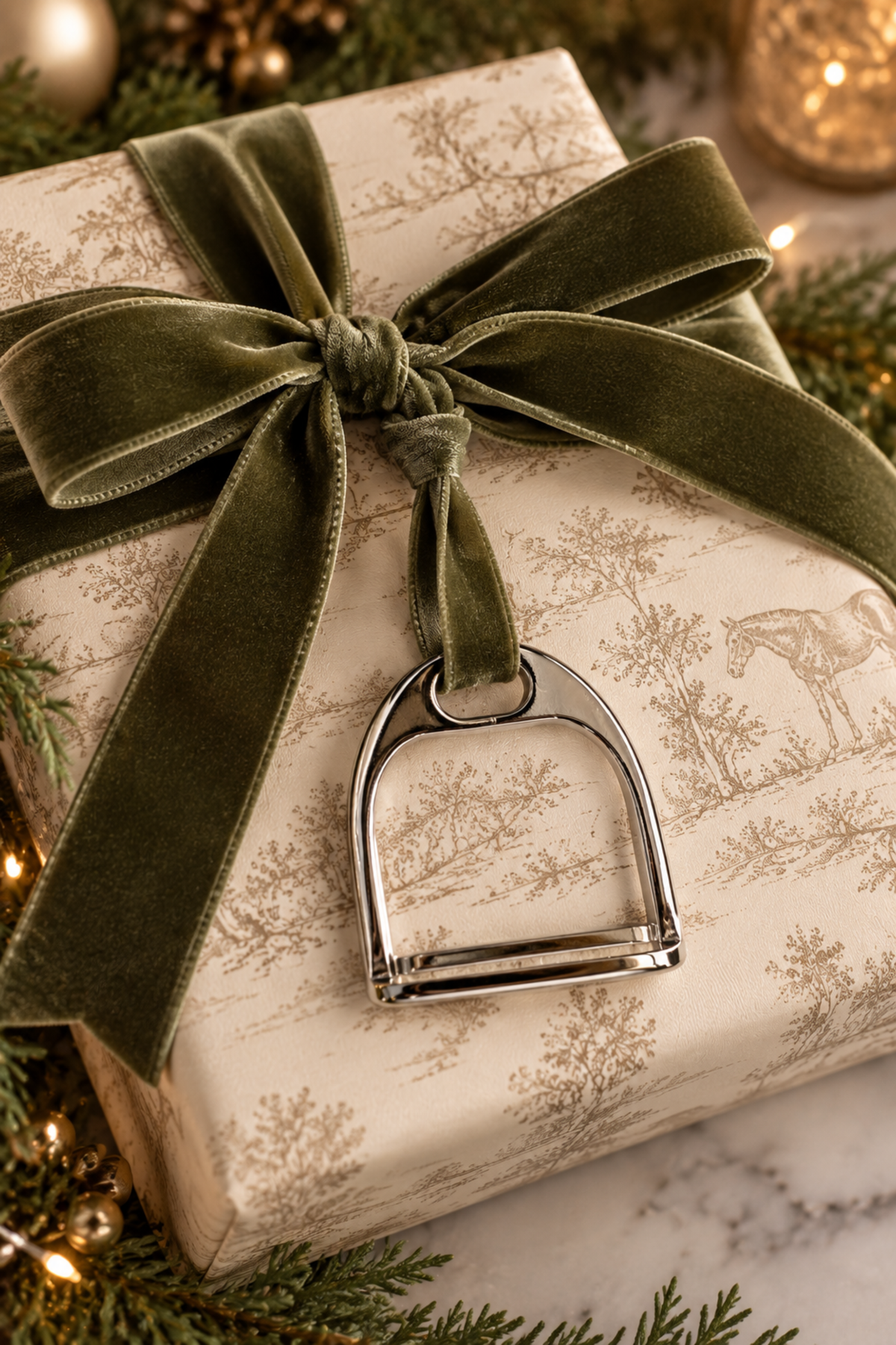 Stirrup Ornament - Silver