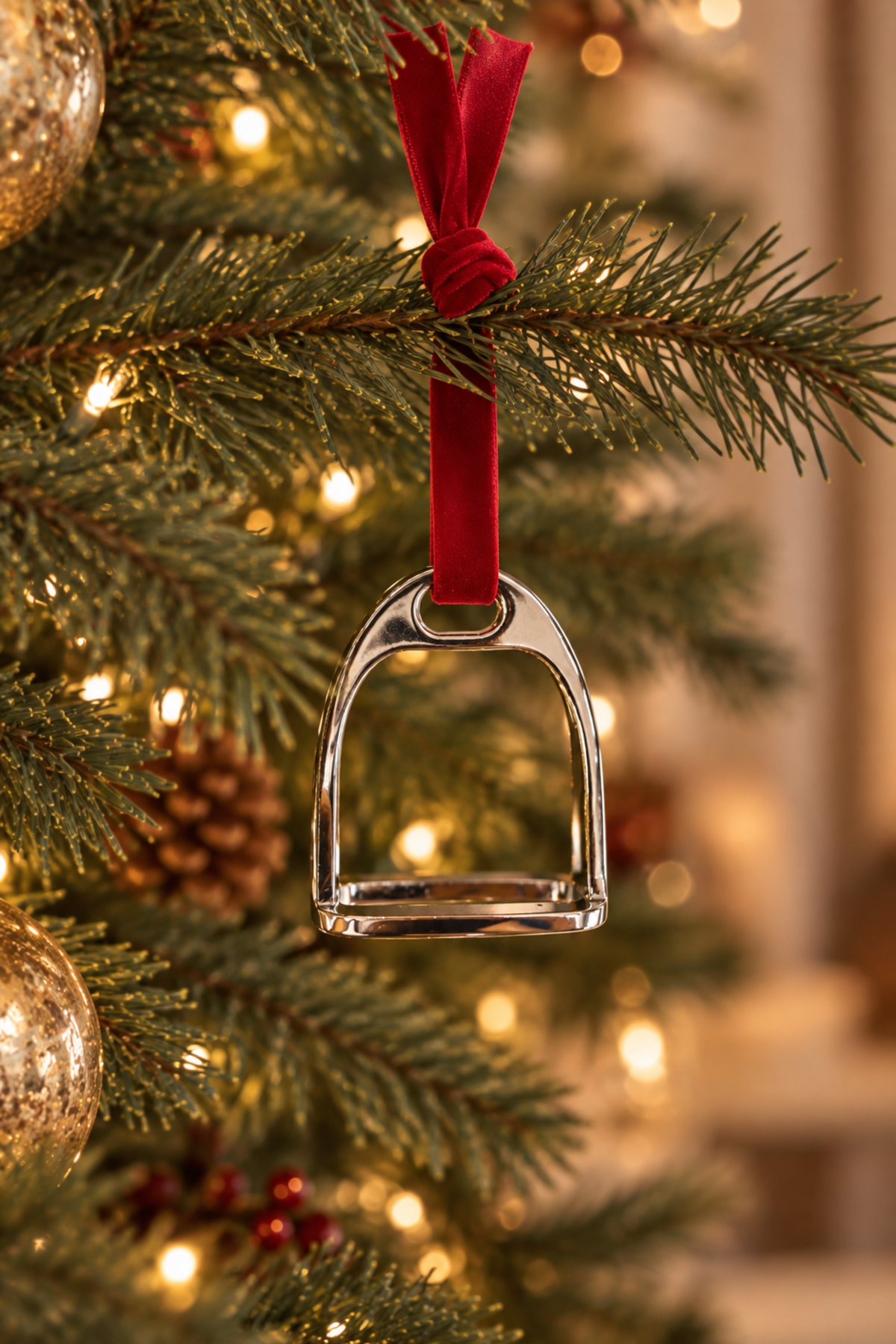 Stirrup Ornament - Silver